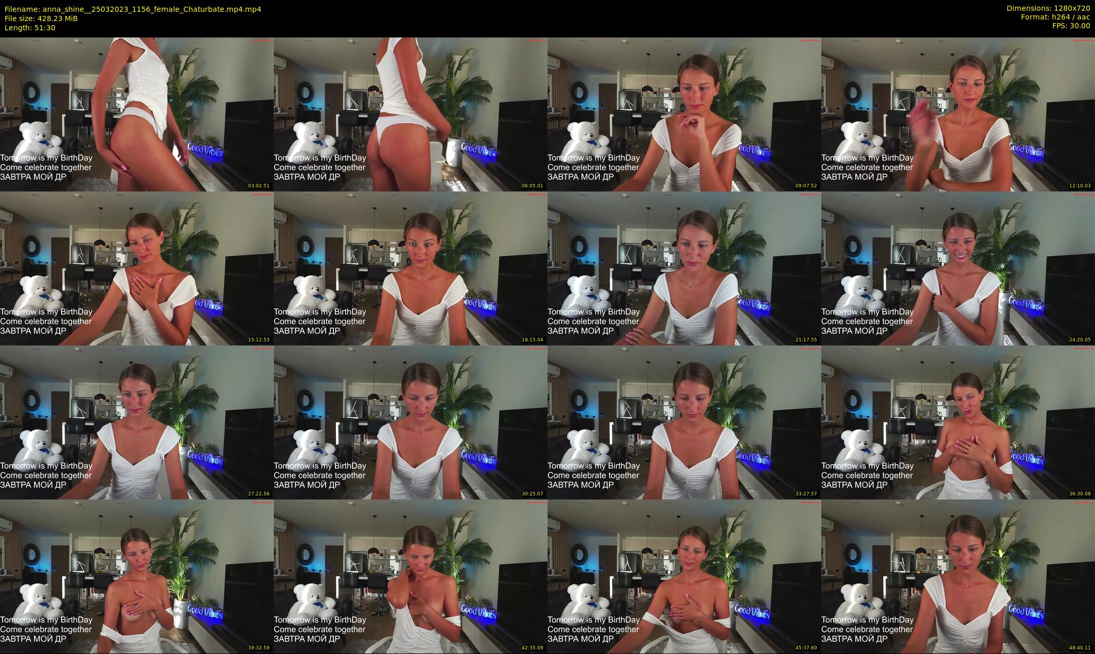 anna_shine_ — 52 minute Chaturbate female cam show recording, 720p, Mar 25, 2023