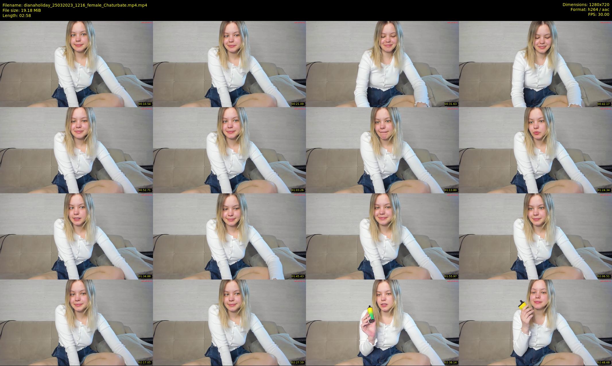 dianaholiday — 3 minute Chaturbate female cam show recording, 720p, Mar 25, 2023