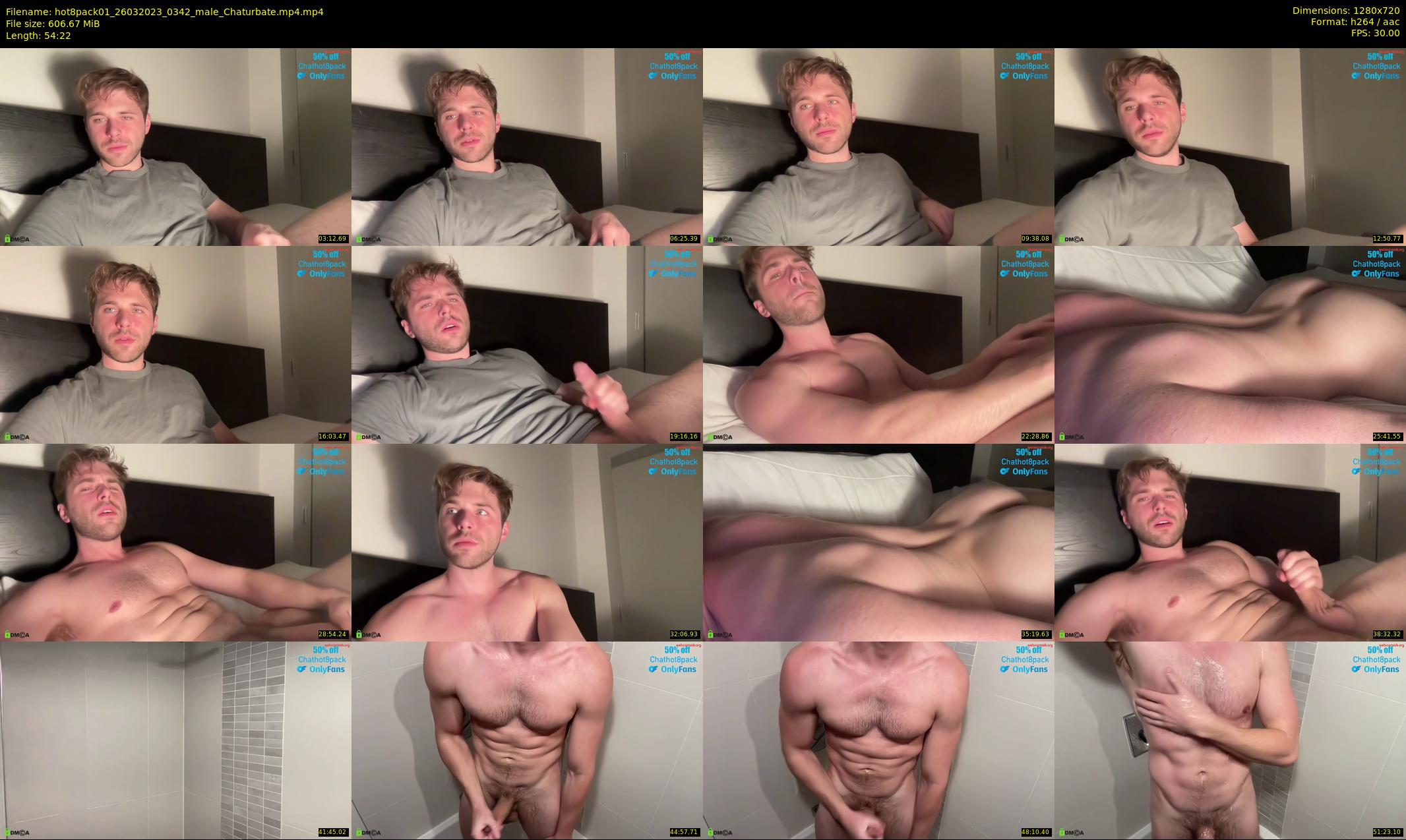 hot8pack01 — 55 minute Chaturbate male cam show recording, 720p, Mar 26, 2023