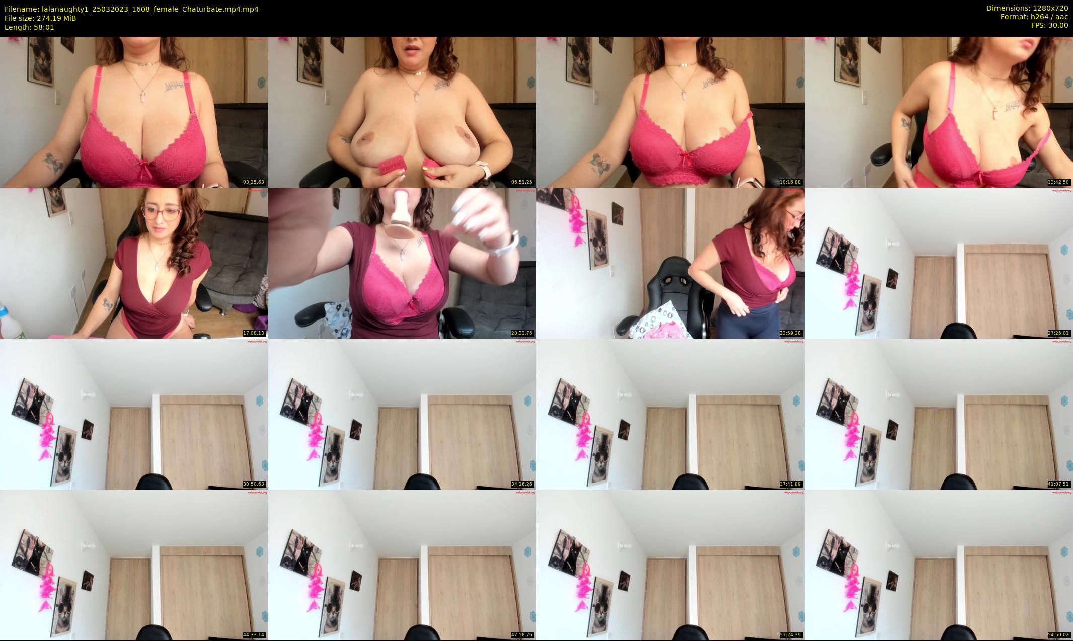 lalanaughty1 — 59 minute Chaturbate female cam show recording, 720p, Mar 25, 2023