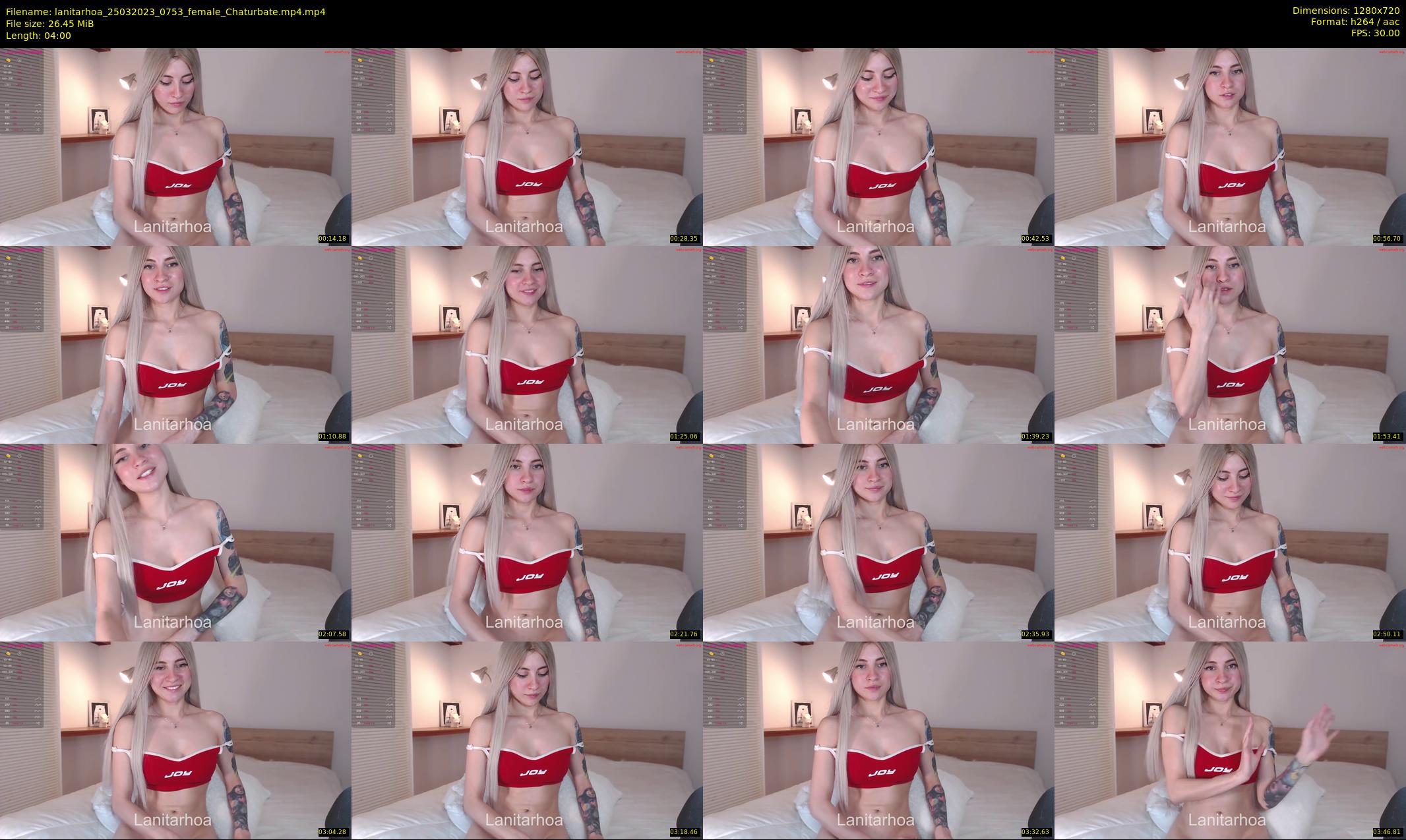 lanitarhoa — 4 minute Chaturbate female cam show recording, 720p, Mar 25, 2023