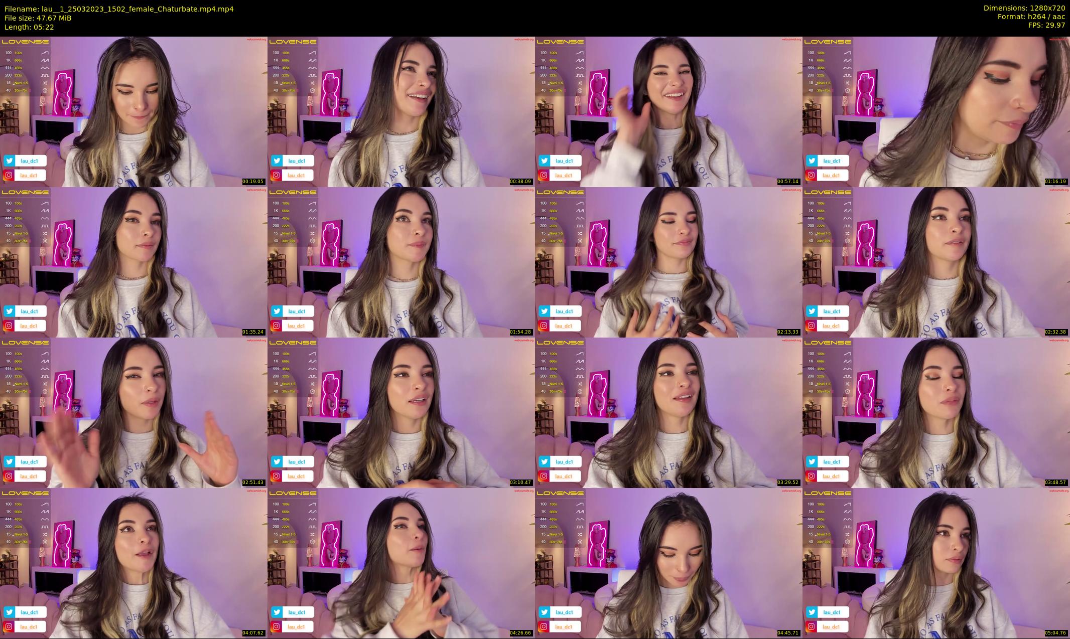 lau__1 — 6 minute Chaturbate female cam show recording, 720p, Mar 25, 2023