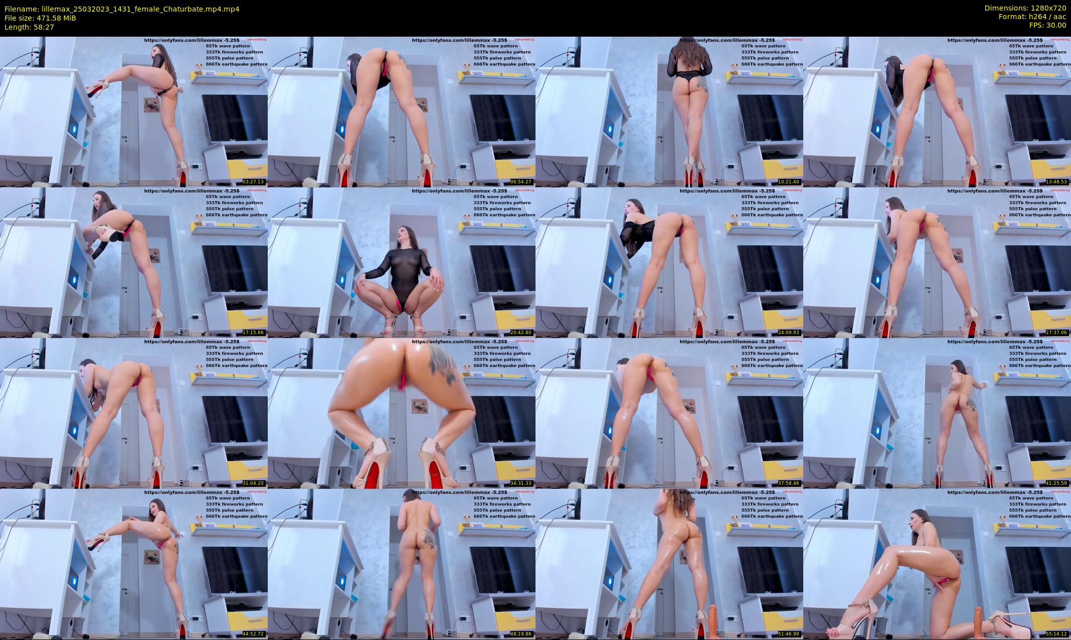 lillemax — 59 minute Chaturbate female cam show recording, 720p, Mar 25, 2023