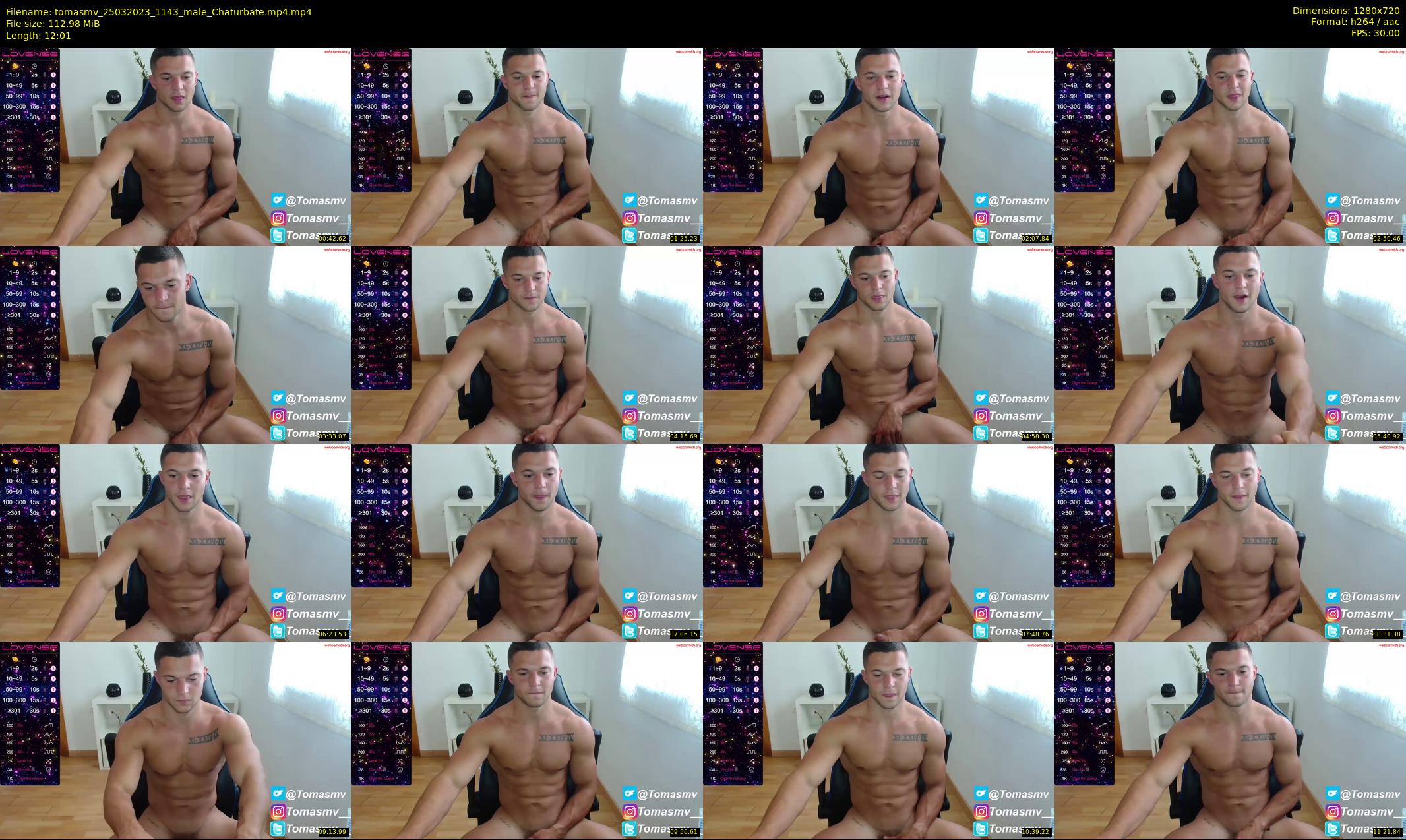 tomasmv — 13 minute Chaturbate male cam show recording, 720p, Mar 25, 2023