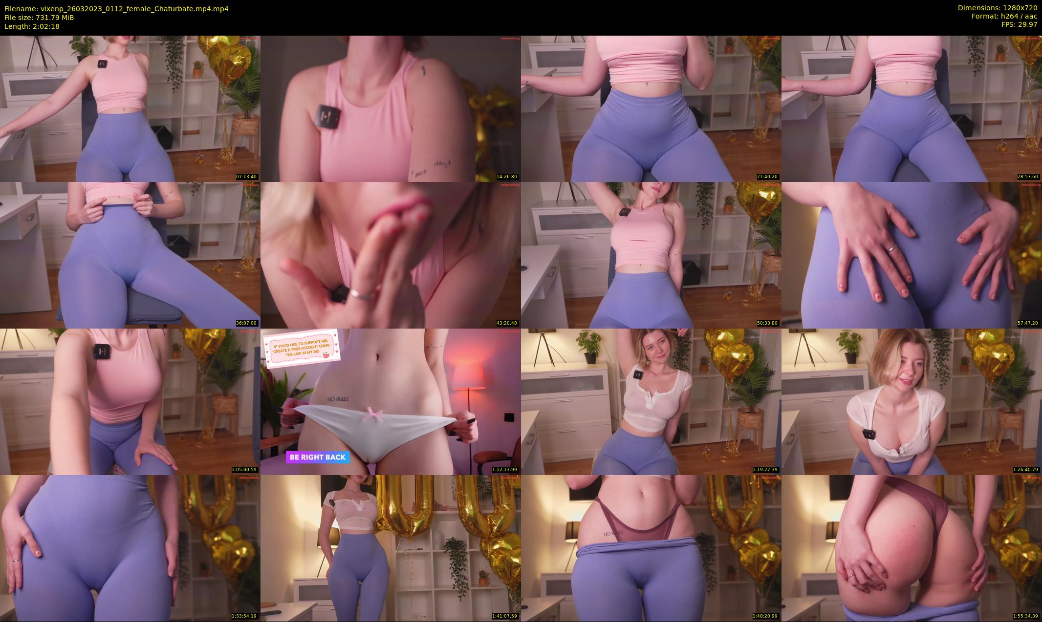 vixenp — 123 minute Chaturbate female cam show recording, 720p, Mar 26, 2023