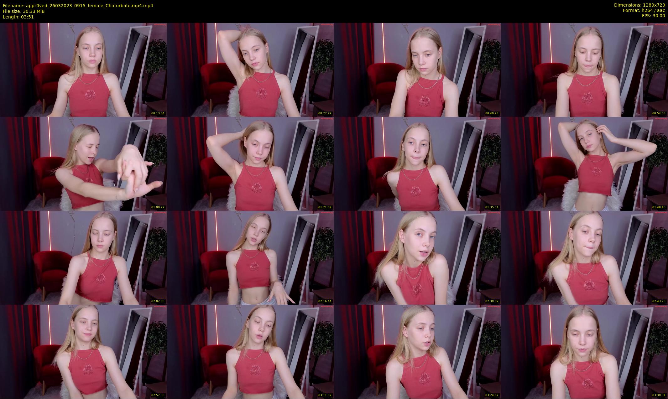 appr0ved — 4 minute Chaturbate female cam show recording, 720p, Mar 26, 2023