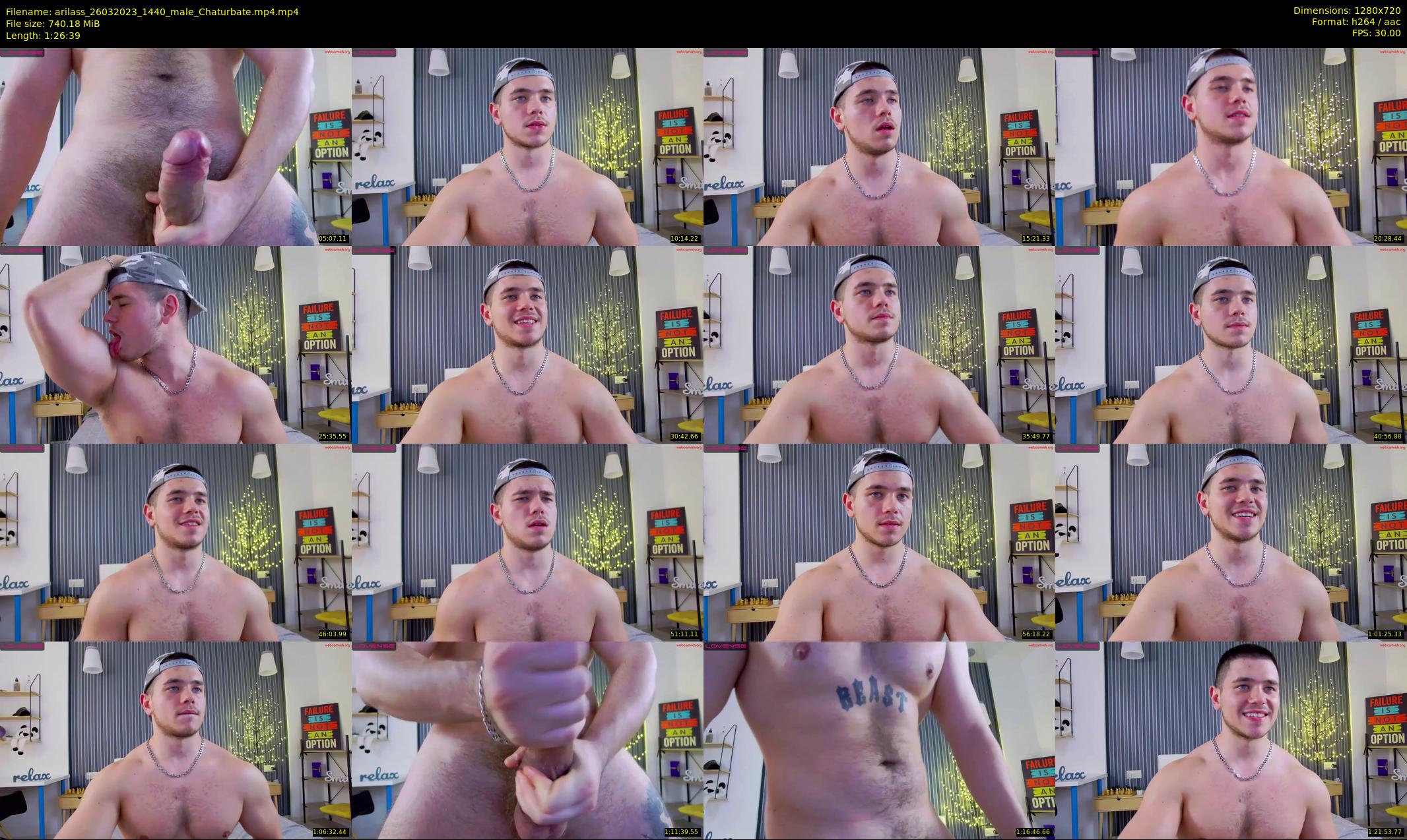 arilass — 87 minute Chaturbate male cam show recording, 720p, Mar 26, 2023