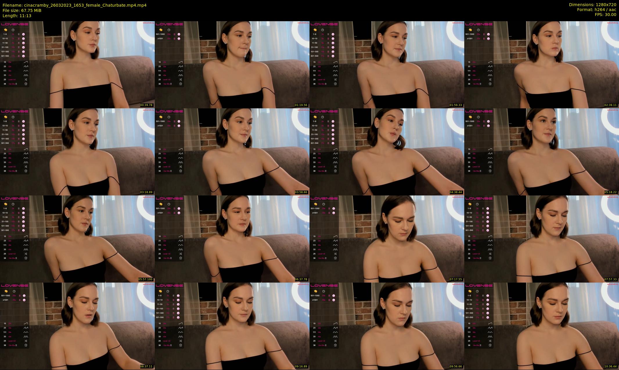 cinacramby — 12 minute Chaturbate female cam show recording, 720p, Mar 26, 2023