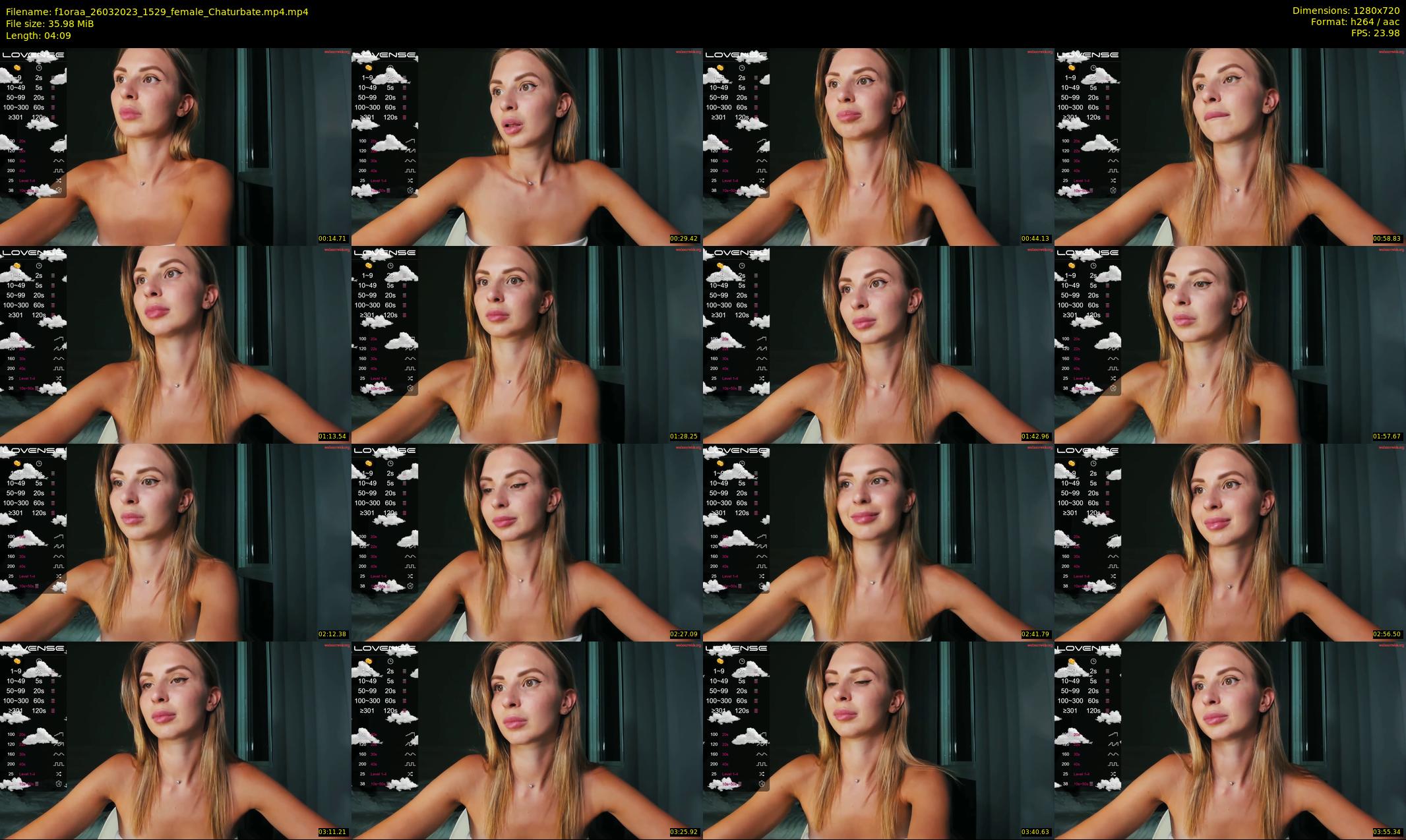 f1oraa — 5 minute Chaturbate female cam show recording, 720p, Mar 26, 2023