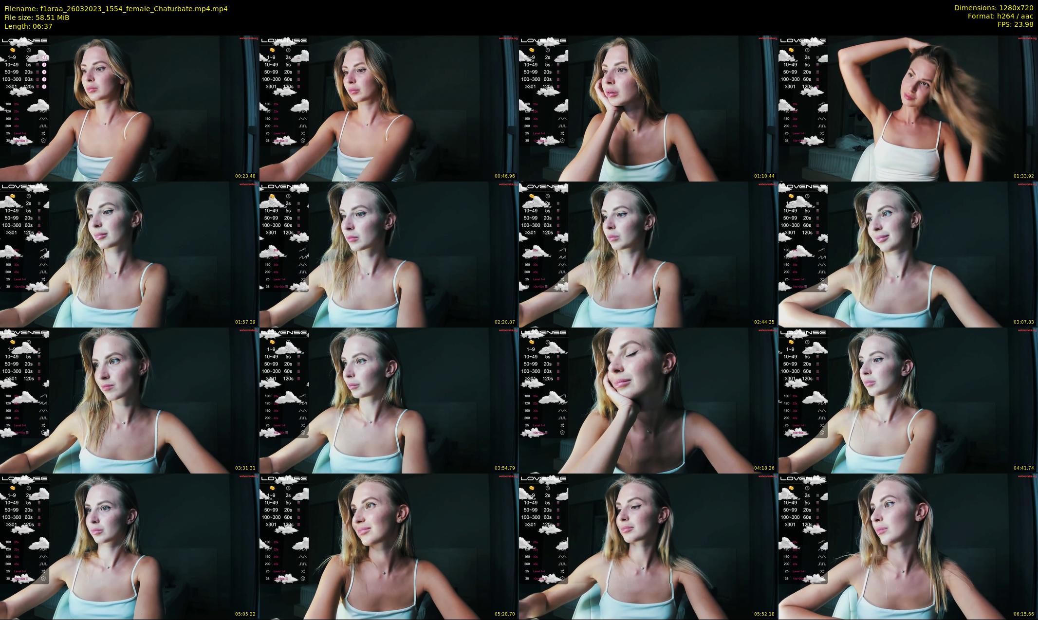 f1oraa — 7 minute Chaturbate female cam show recording, 720p, Mar 26, 2023