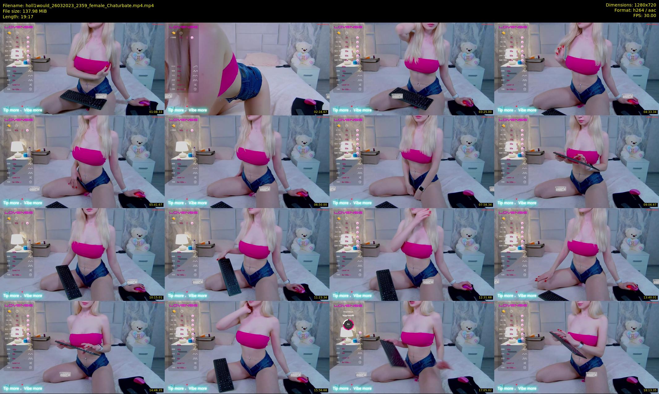 holl1would — 20 minute Chaturbate female cam show recording, 720p, Mar 26, 2023
