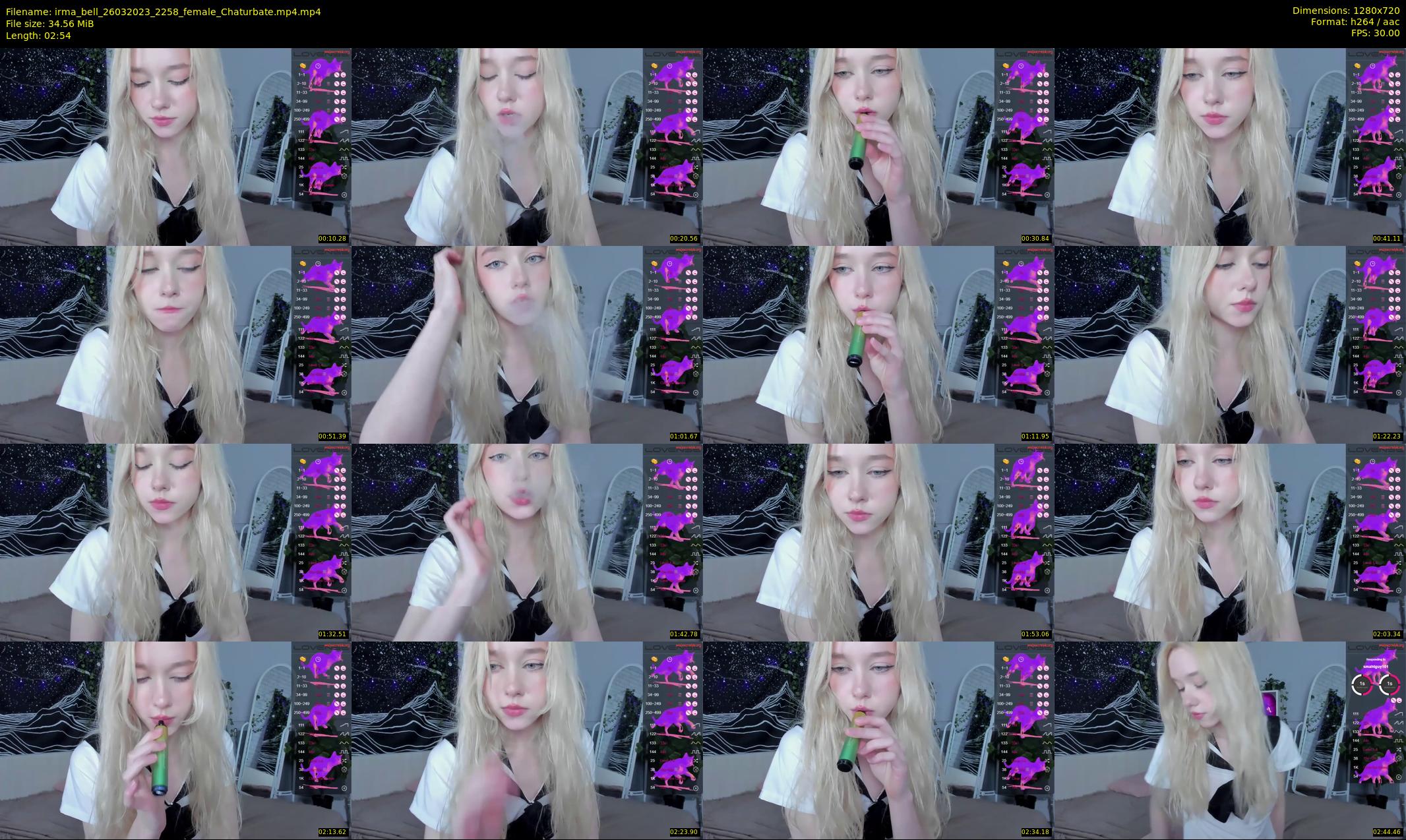 irma_bell — 3 minute Chaturbate female cam show recording, 720p, Mar 26, 2023