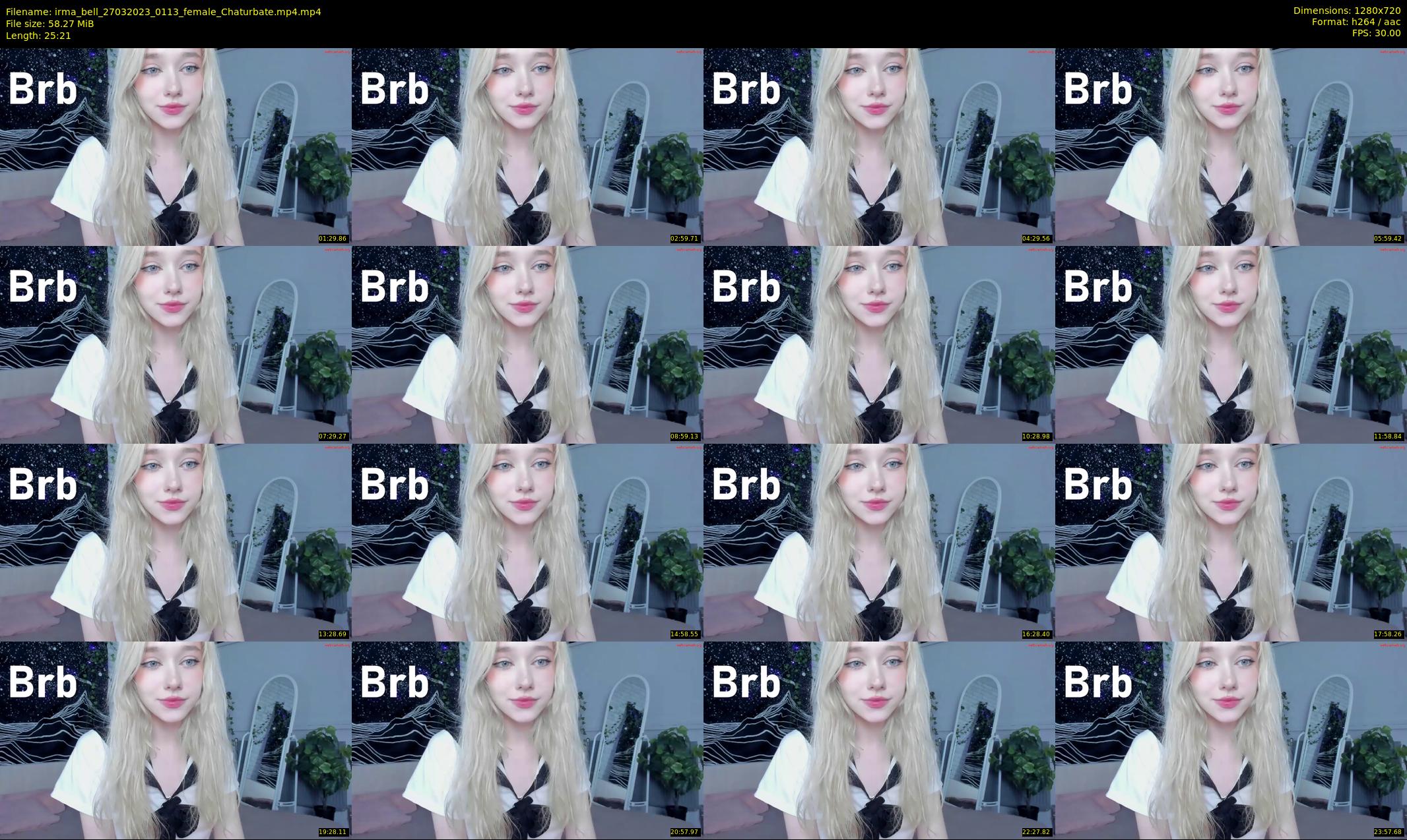 irma_bell — 26 minute Chaturbate female cam show recording, 720p, Mar 27, 2023