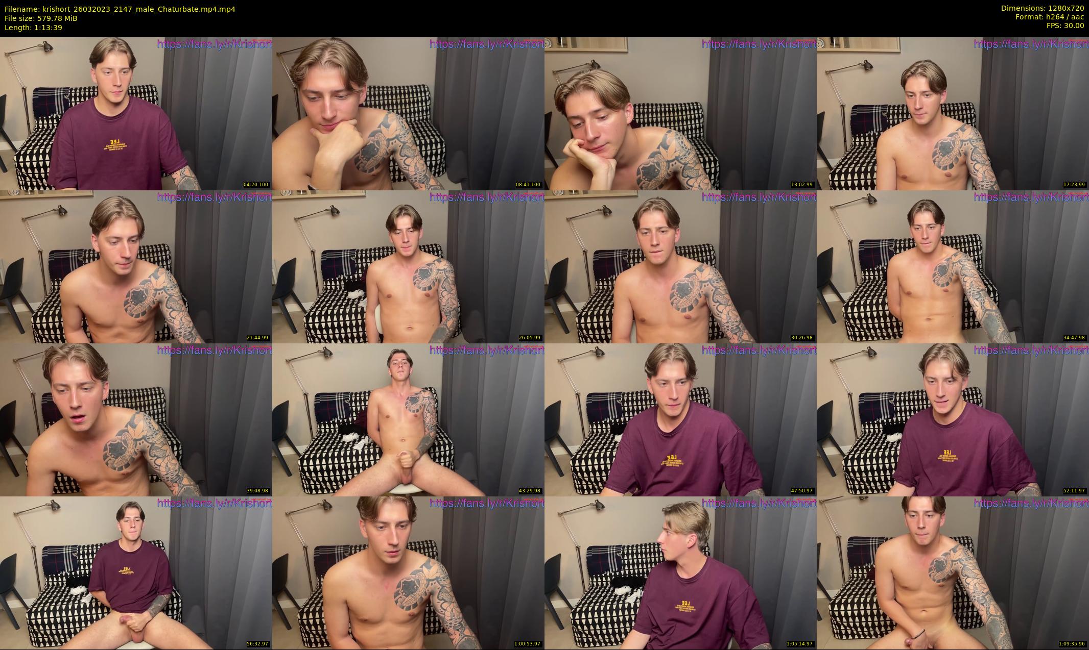 krishort — 74 minute Chaturbate male cam show recording, 720p, Mar 26, 2023