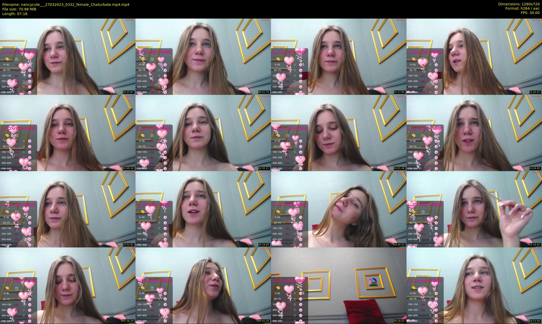 nancycute__ — 8 minute Chaturbate female cam show recording, 720p, Mar 27, 2023