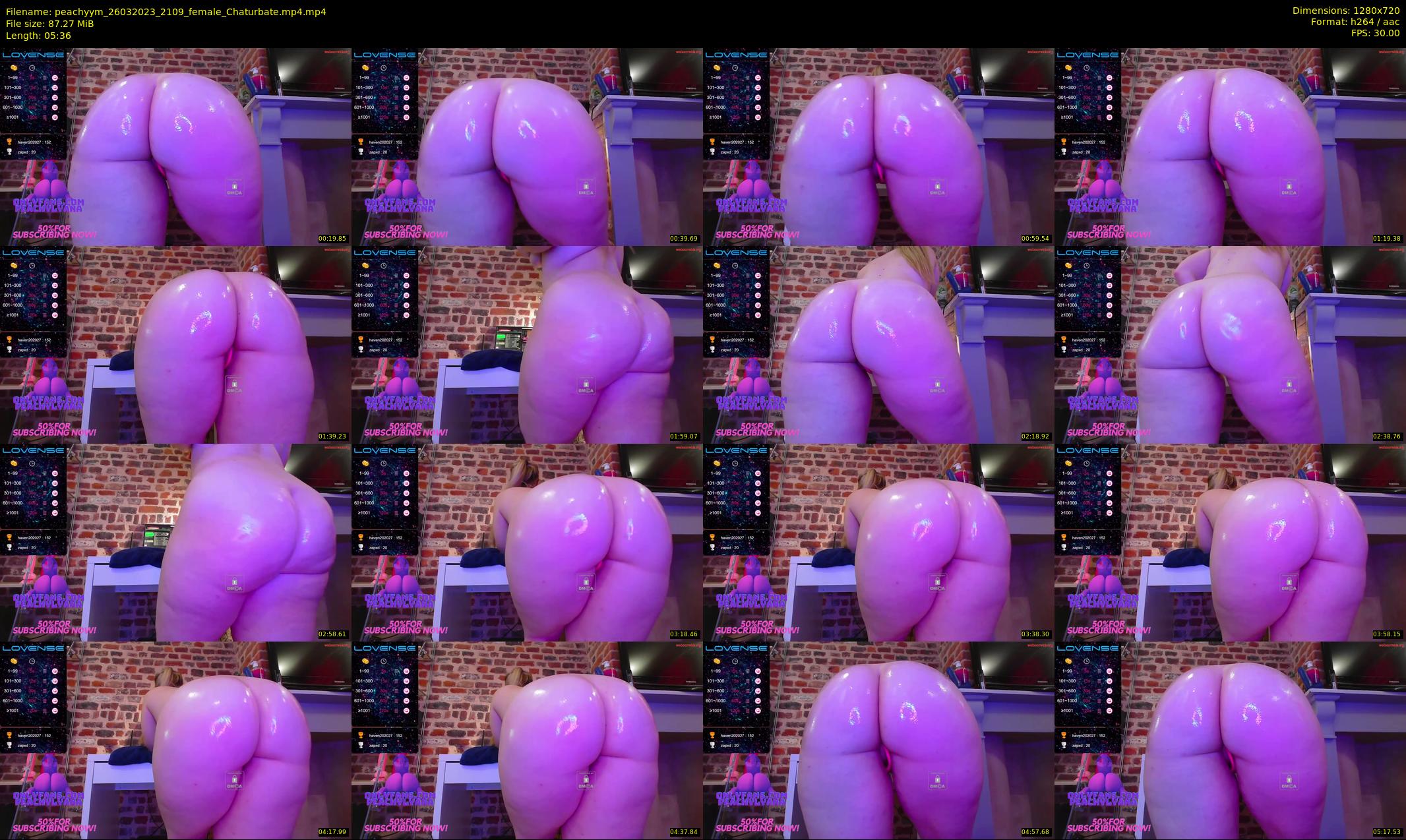 peachyym — 6 minute Chaturbate female cam show recording, 720p, Mar 26, 2023
