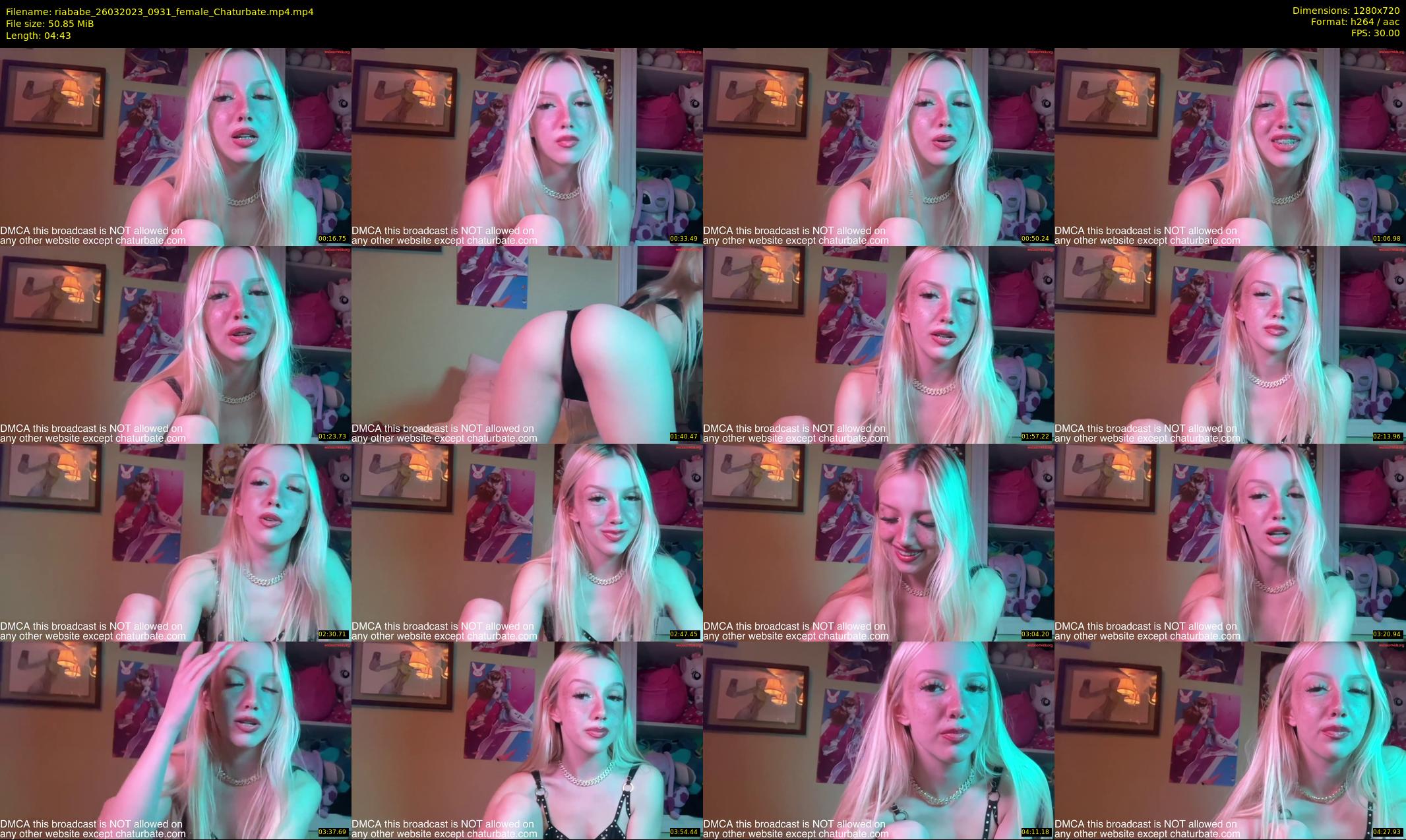 riababe — 5 minute Chaturbate female cam show recording, 720p, Mar 26, 2023