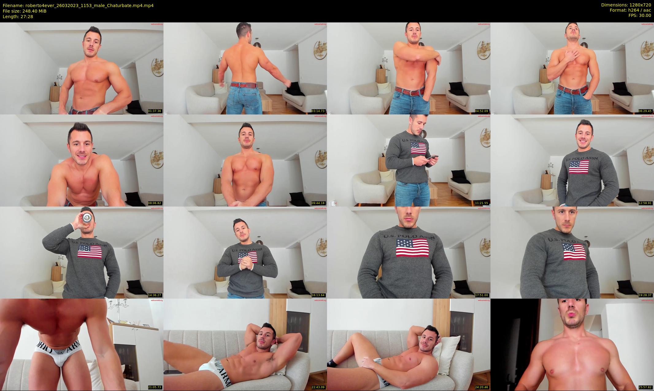 roberto4ever — 28 minute Chaturbate male cam show recording, 720p, Mar 26, 2023