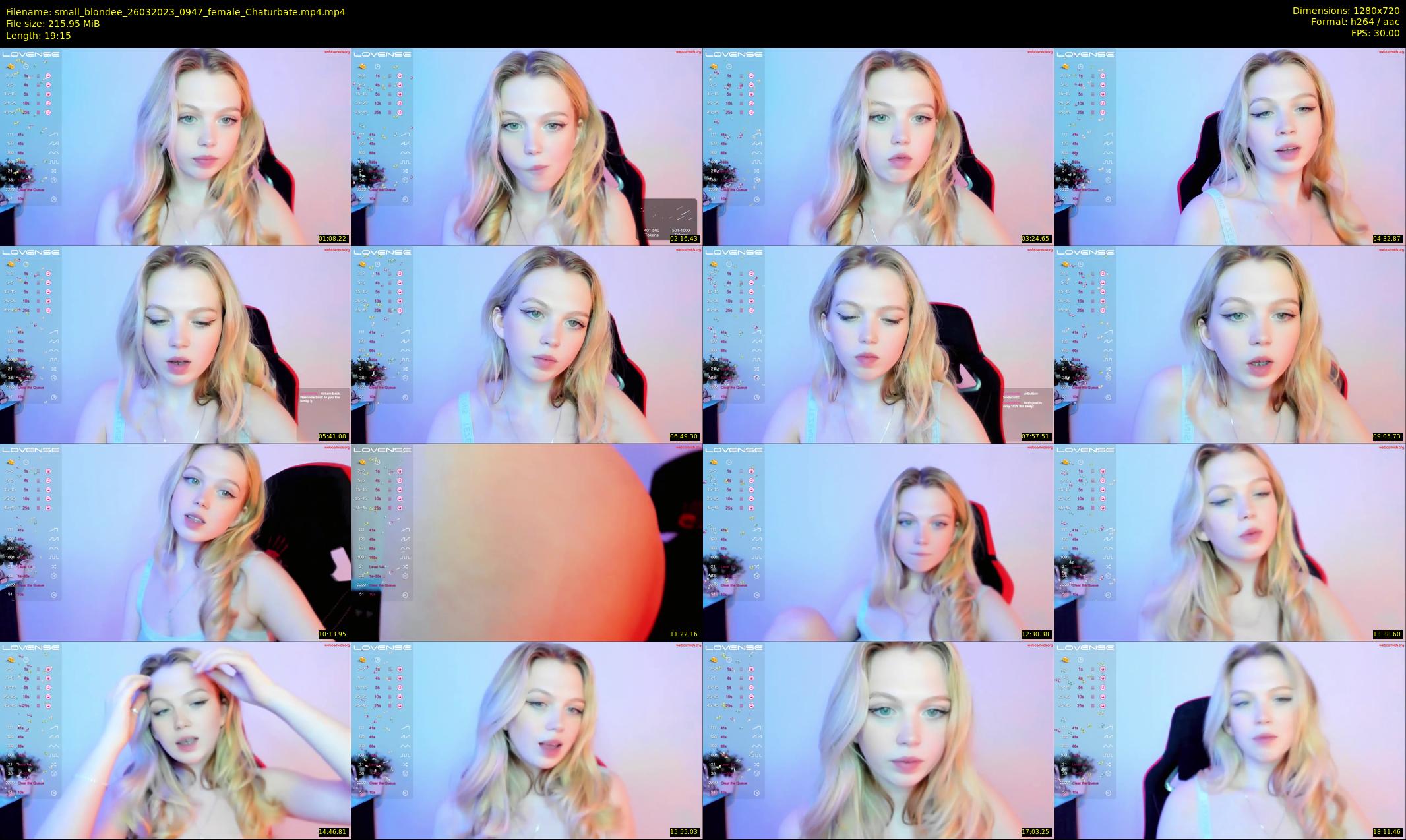 small_blondee — 20 minute Chaturbate female cam show recording, 720p, Mar 26, 2023