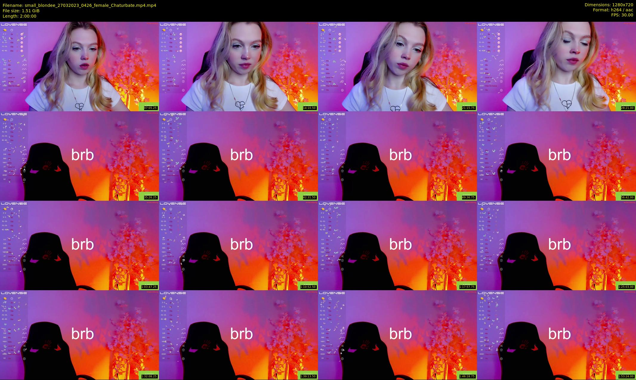 small_blondee — 120 minute Chaturbate female cam show recording, 720p, Mar 27, 2023