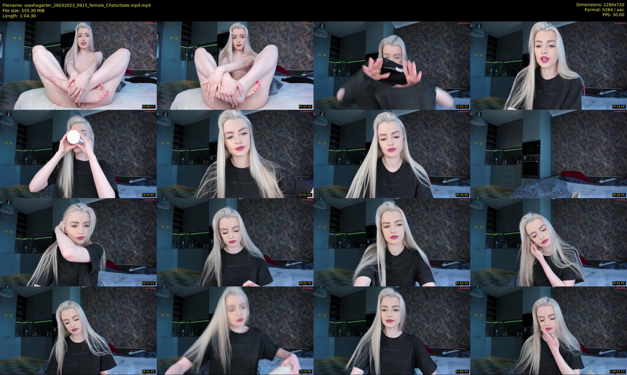 ssashagarter — 65 minute Chaturbate female cam show recording, 720p, Mar 26, 2023