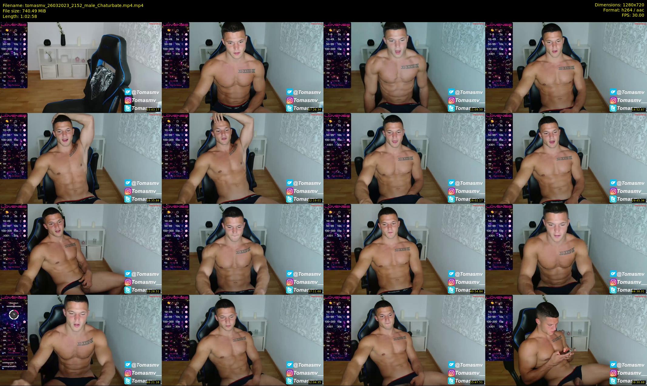 tomasmv — 63 minute Chaturbate male cam show recording, 720p, Mar 26, 2023