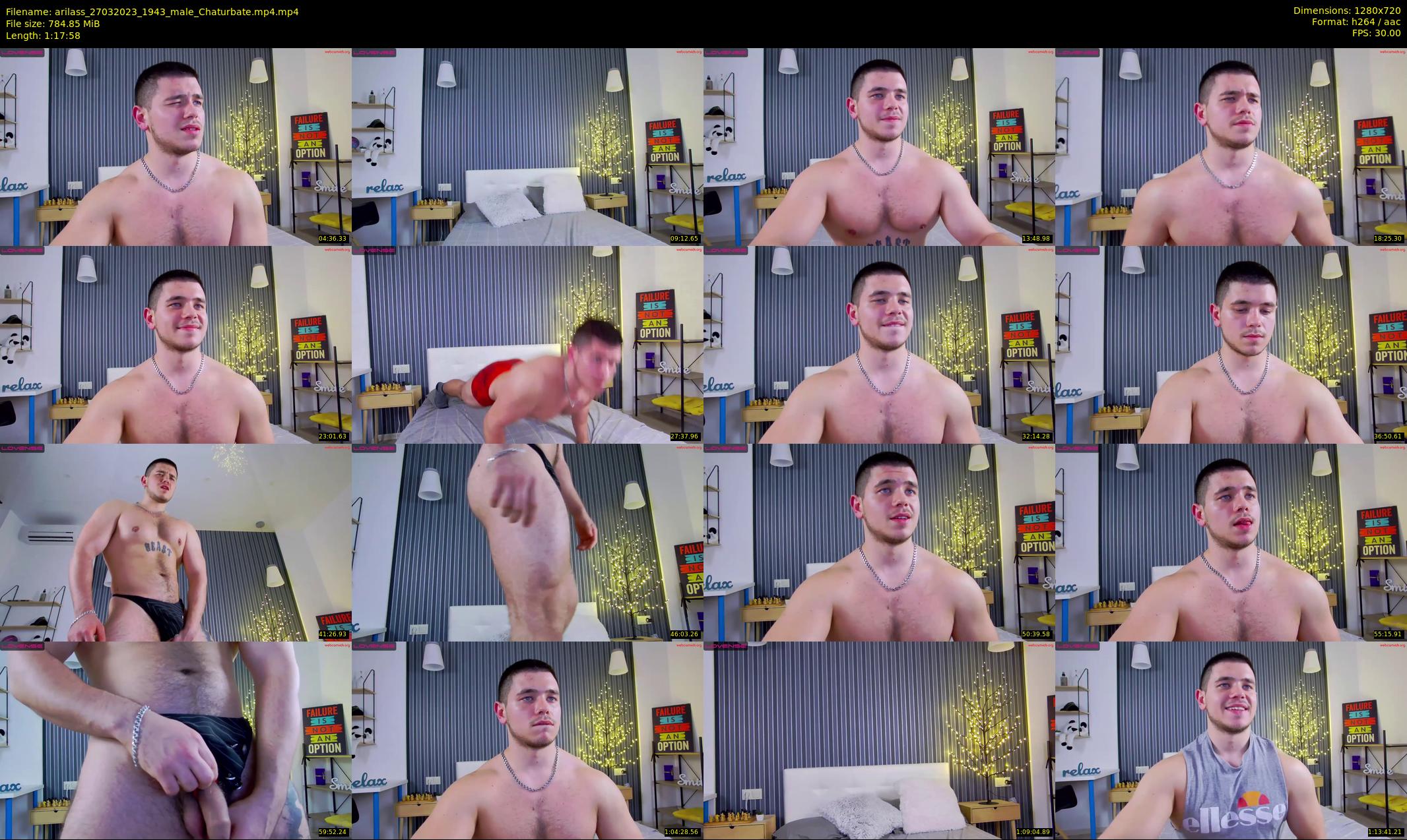 arilass — 78 minute Chaturbate male cam show recording, 720p, Mar 27, 2023