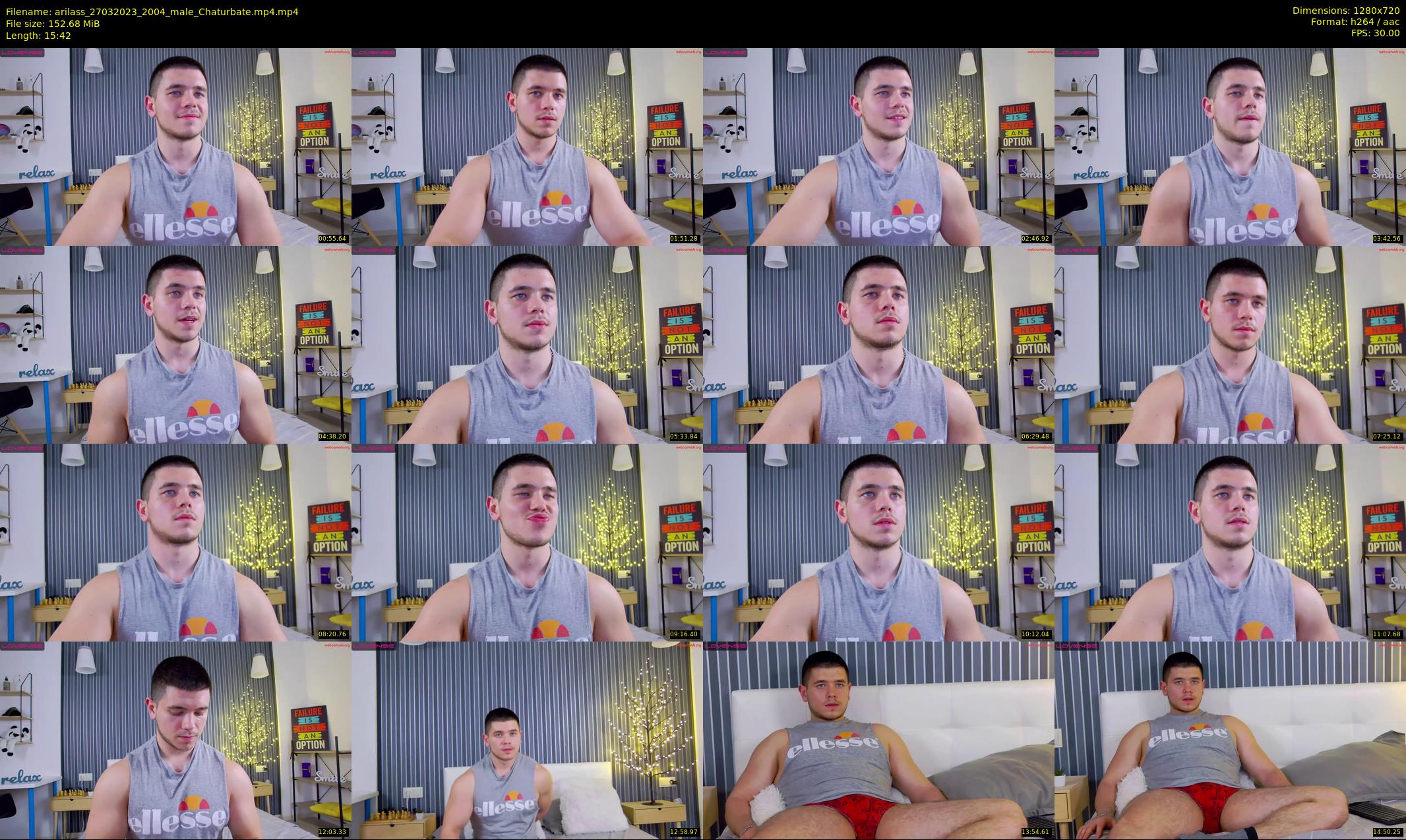 arilass — 16 minute Chaturbate male cam show recording, 720p, Mar 27, 2023