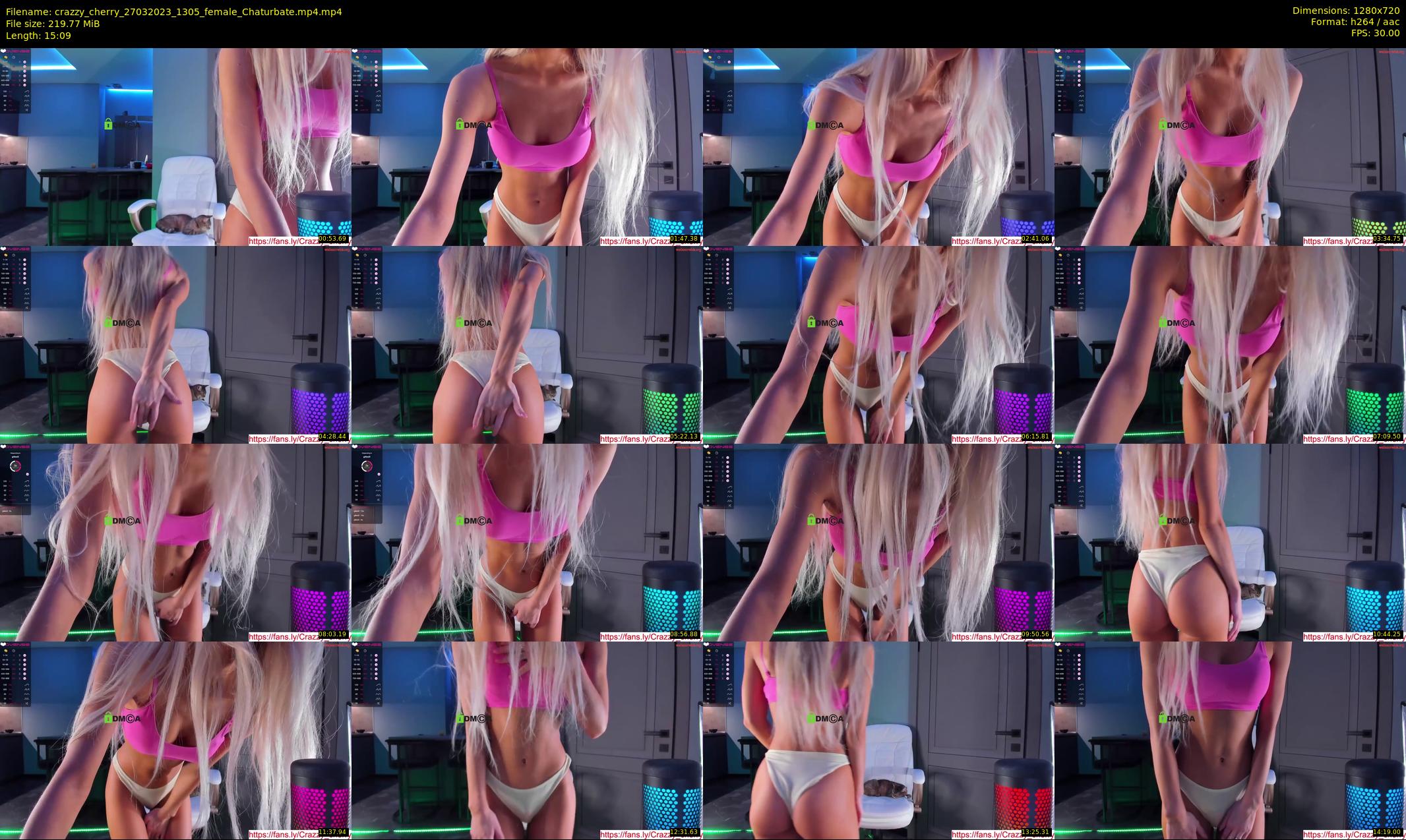 crazzy_cherry — 16 minute Chaturbate female cam show recording, 720p, Mar 27, 2023