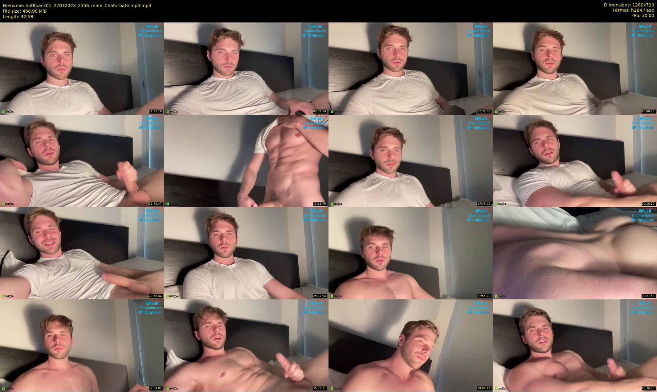 hot8pack01 — 43 minute Chaturbate male cam show recording, 720p, Mar 27, 2023
