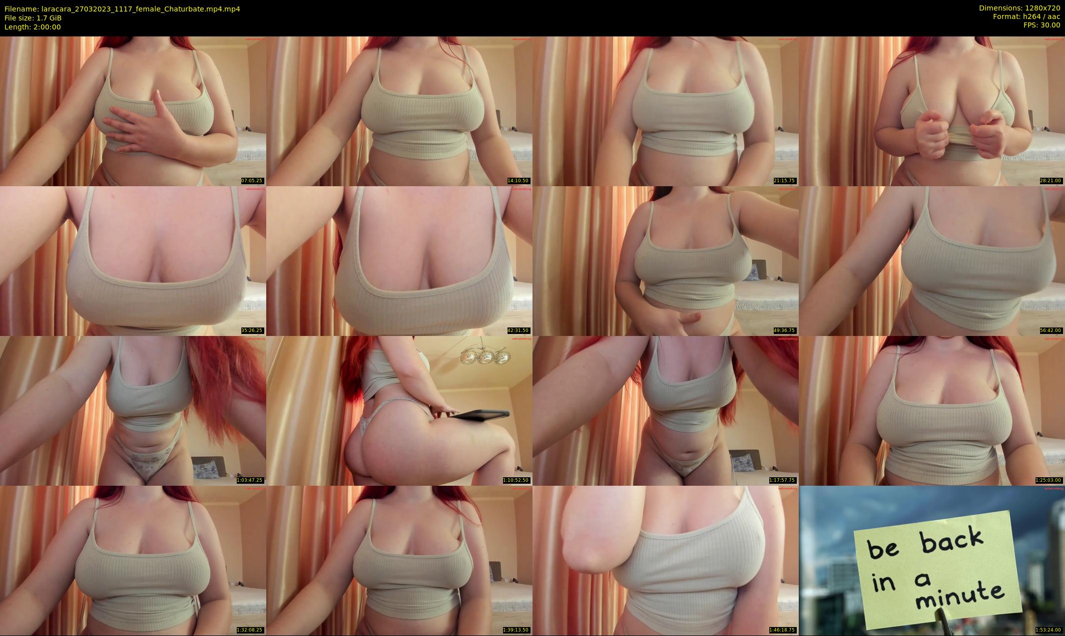 laracara — 120 minute Chaturbate female cam show recording, 720p, Mar 27, 2023