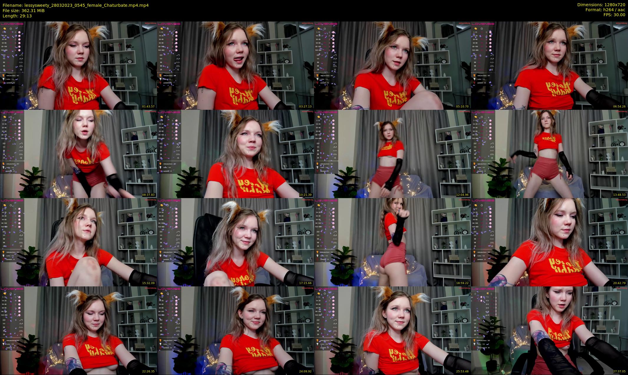 lessysweety — 30 minute Chaturbate female cam show recording, 720p, Mar 28, 2023