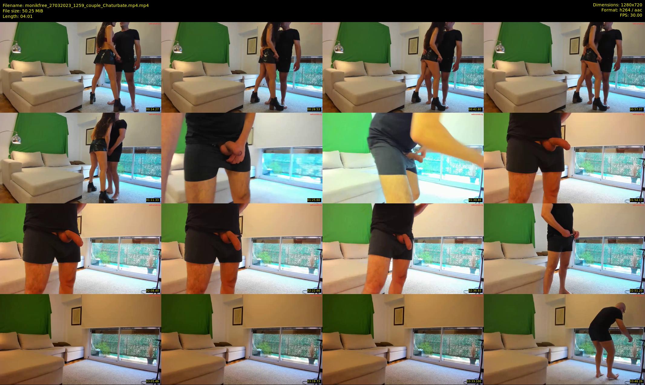 monikfree — 5 minute Chaturbate couple cam show recording, 720p, Mar 27, 2023