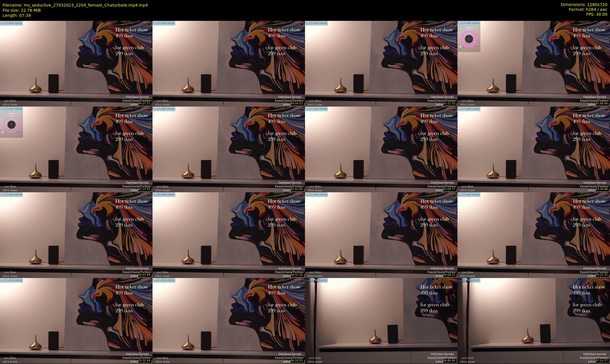 ms_seductive — 8 minute Chaturbate female cam show recording, 720p, Mar 27, 2023
