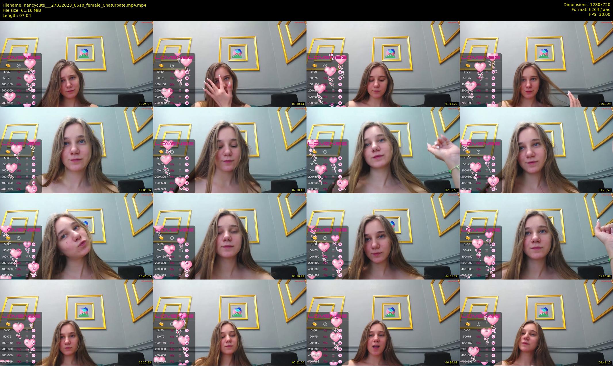 nancycute__ — 8 minute Chaturbate female cam show recording, 720p, Mar 27, 2023
