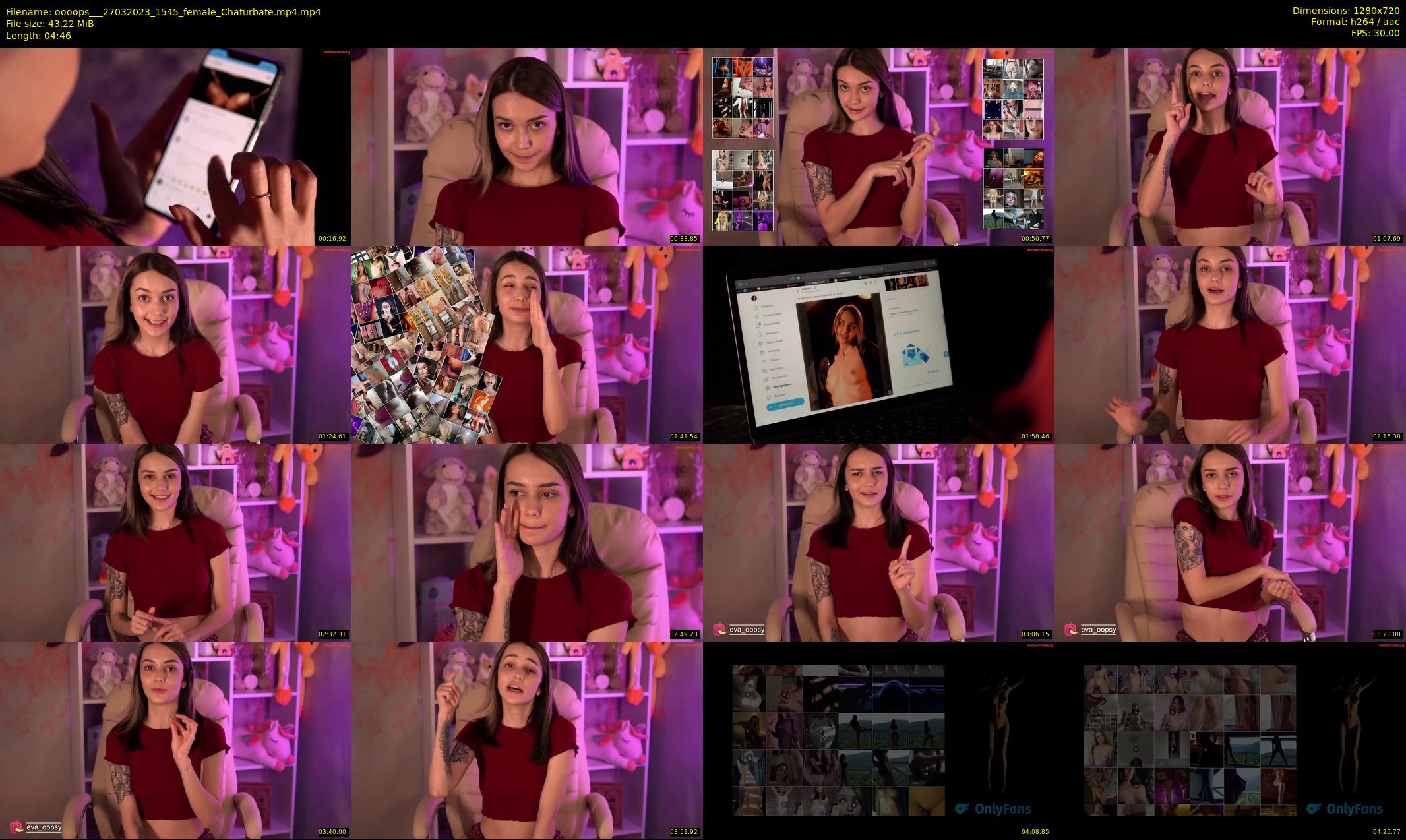 oooops__ — 5 minute Chaturbate female cam show recording, 720p, Mar 27, 2023