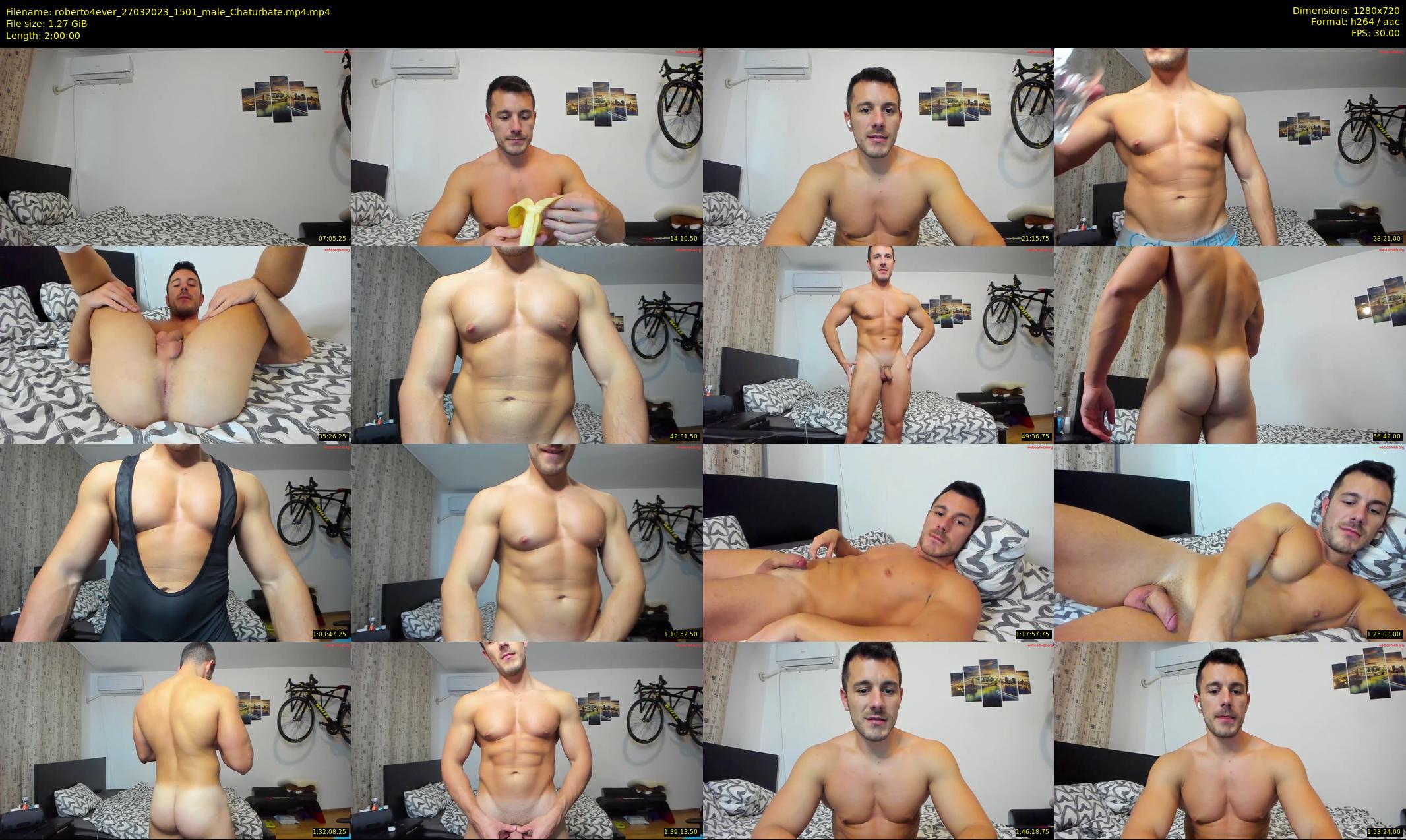 roberto4ever — 120 minute Chaturbate male cam show recording, 720p, Mar 27, 2023