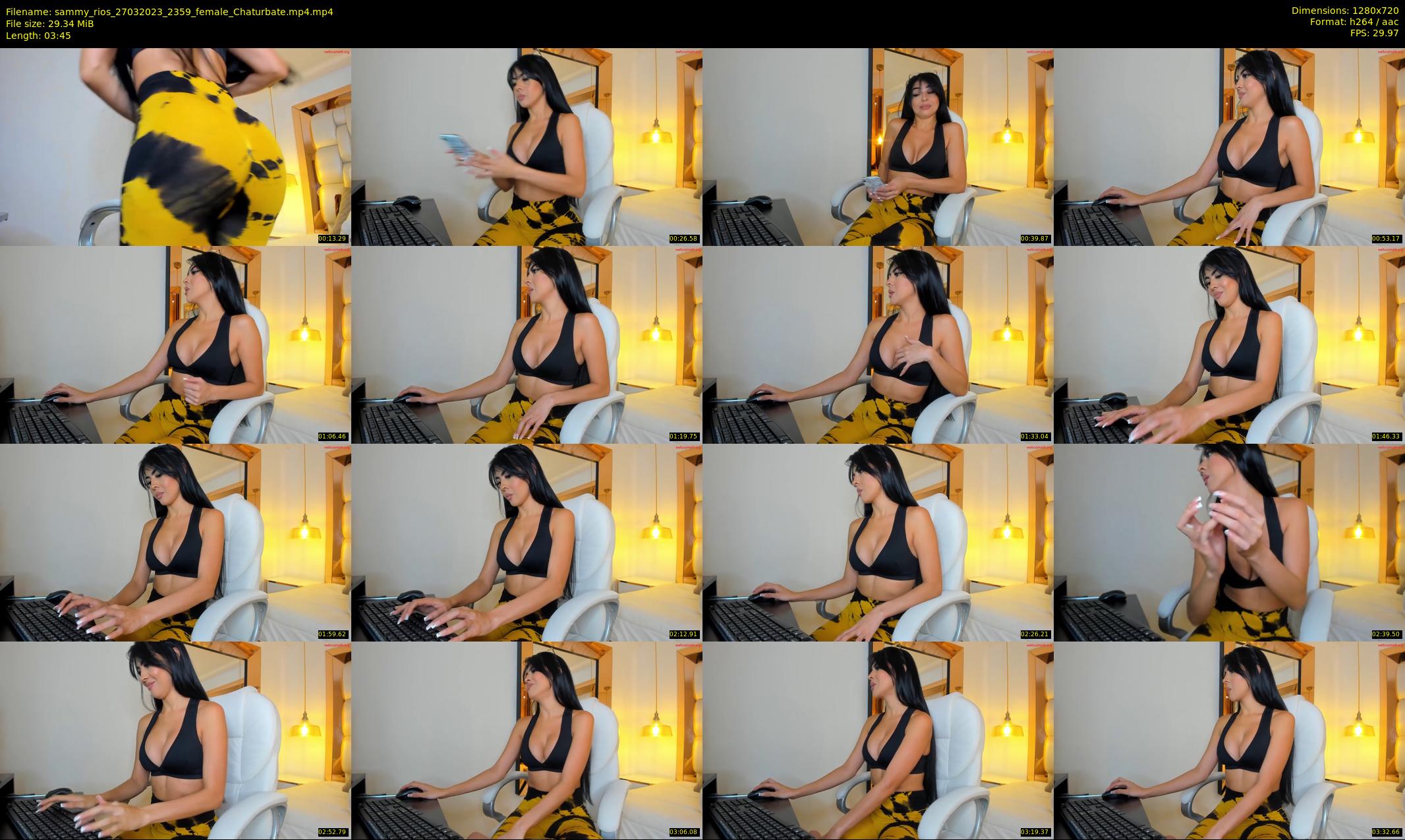 sammy_rios — 4 minute Chaturbate female cam show recording, 720p, Mar 27, 2023