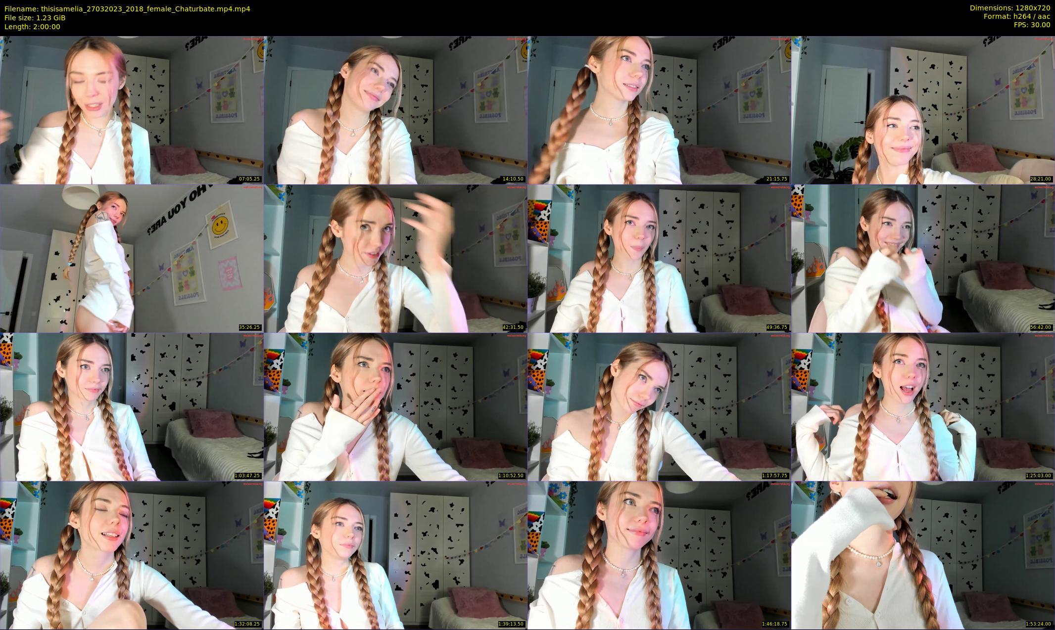 thisisamelia — 120 minute Chaturbate female cam show recording, 720p, Mar 27, 2023