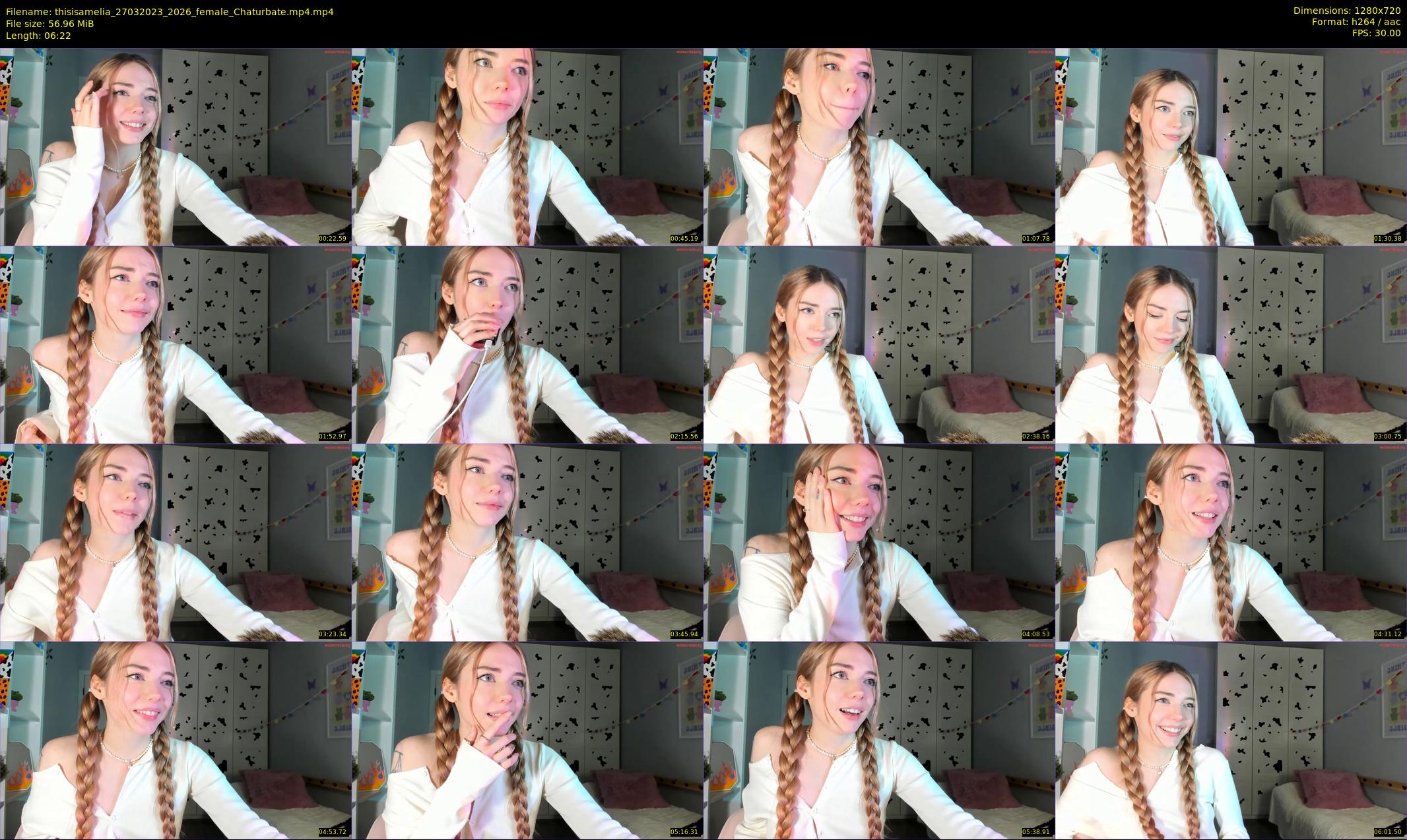 thisisamelia — 7 minute Chaturbate female cam show recording, 720p, Mar 27, 2023