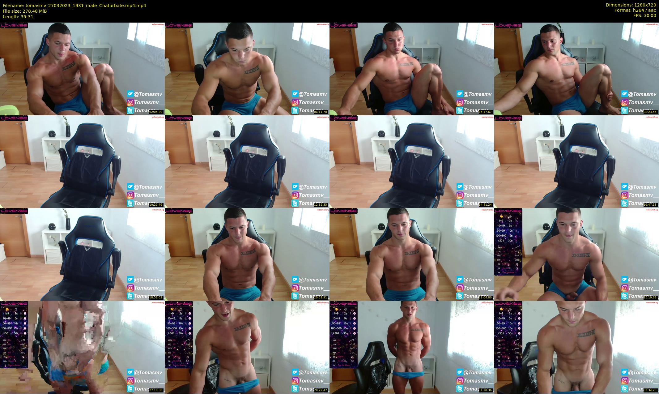 tomasmv — 36 minute Chaturbate male cam show recording, 720p, Mar 27, 2023