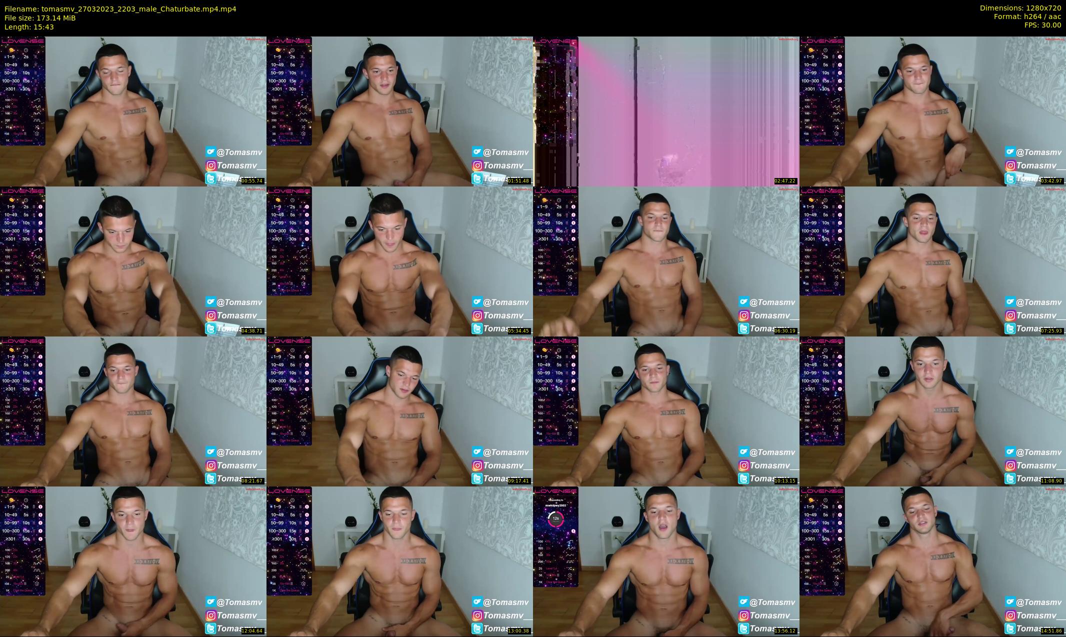 tomasmv — 16 minute Chaturbate male cam show recording, 720p, Mar 27, 2023