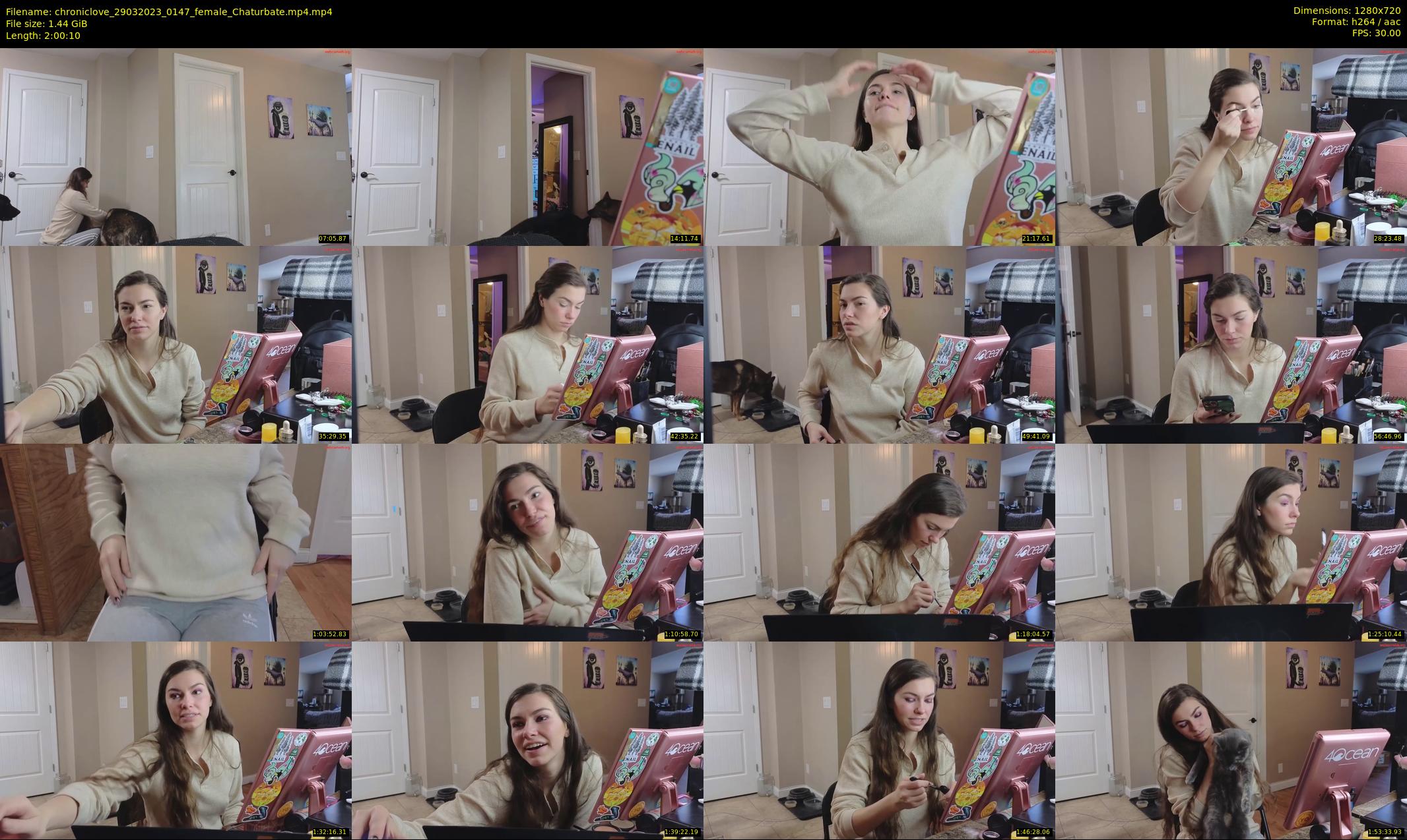 chroniclove — 121 minute Chaturbate female cam show recording, 720p, Mar 29, 2023