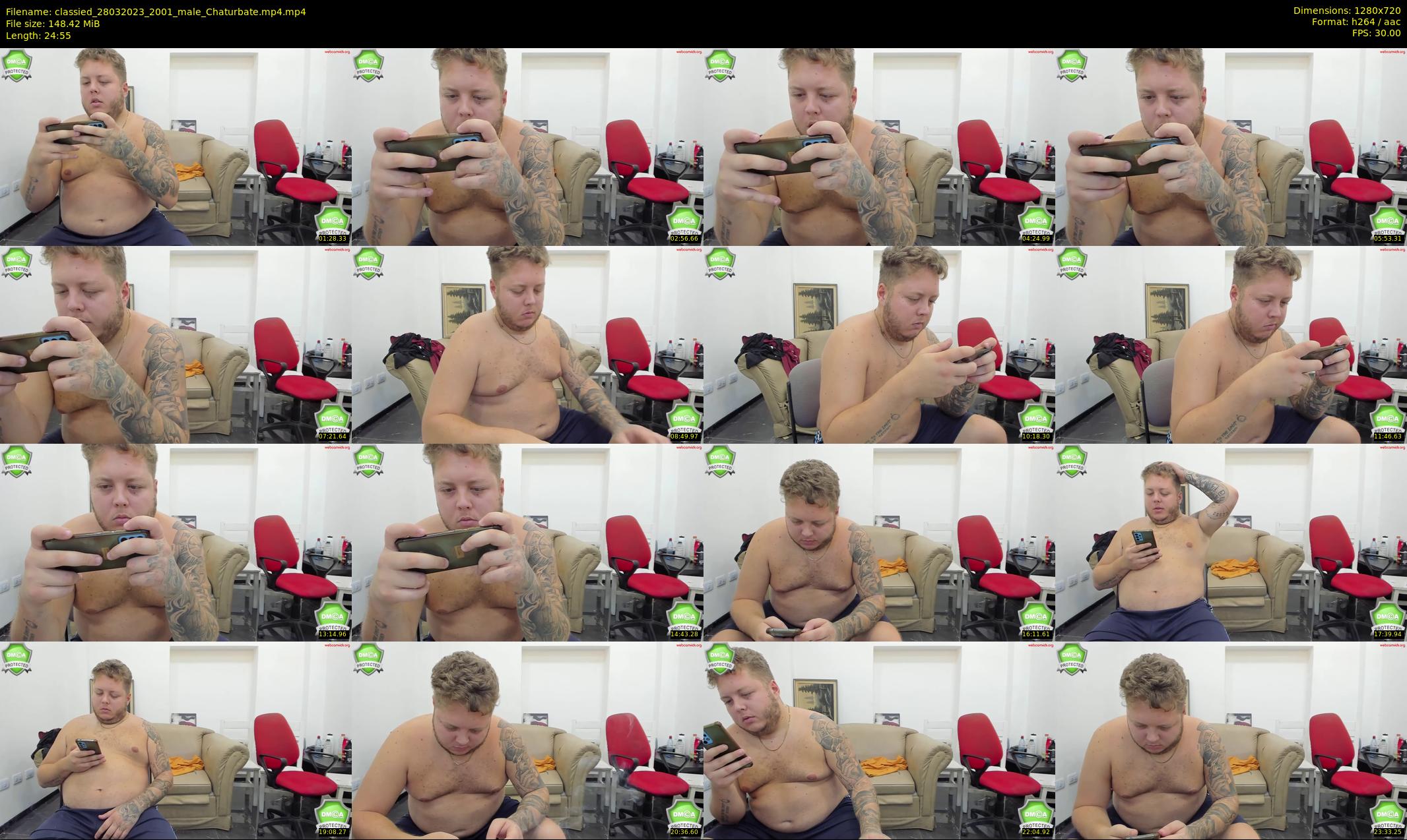 classied — 25 minute Chaturbate male cam show recording, 720p, Mar 28, 2023