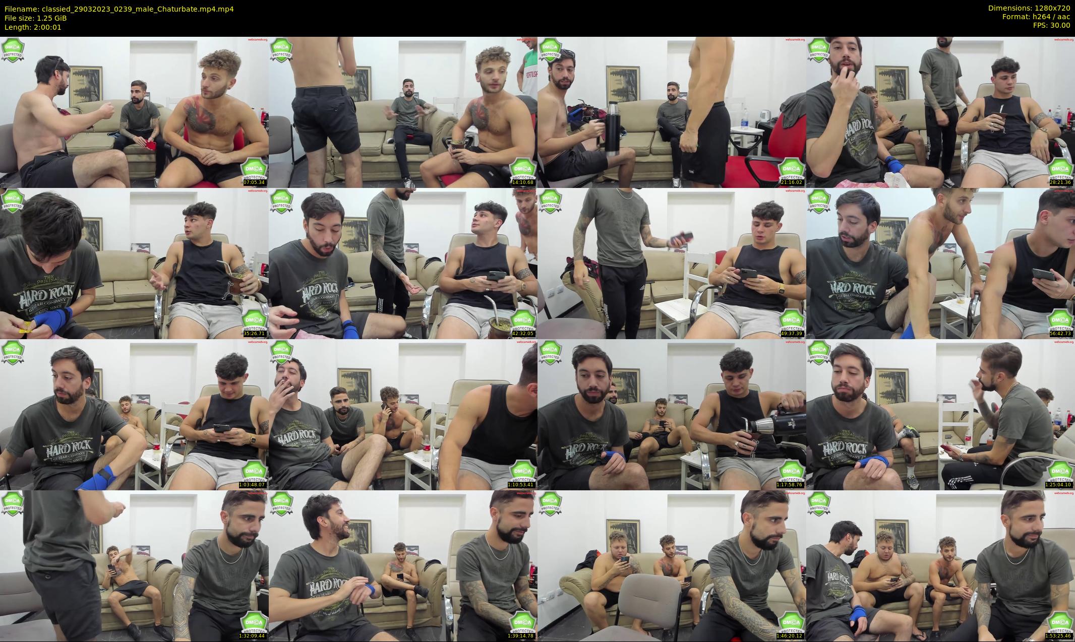 classied — 121 minute Chaturbate male cam show recording, 720p, Mar 29, 2023