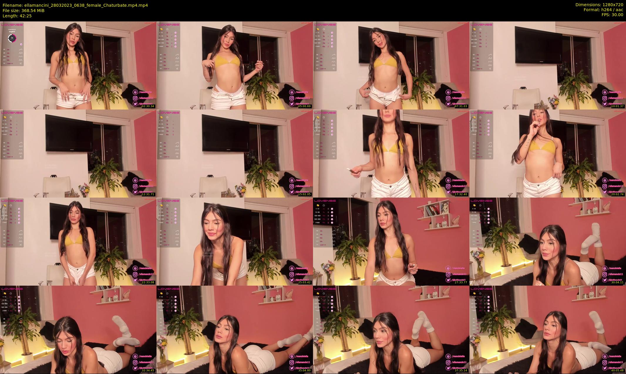 ellamancini — 43 minute Chaturbate female cam show recording, 720p, Mar 28, 2023
