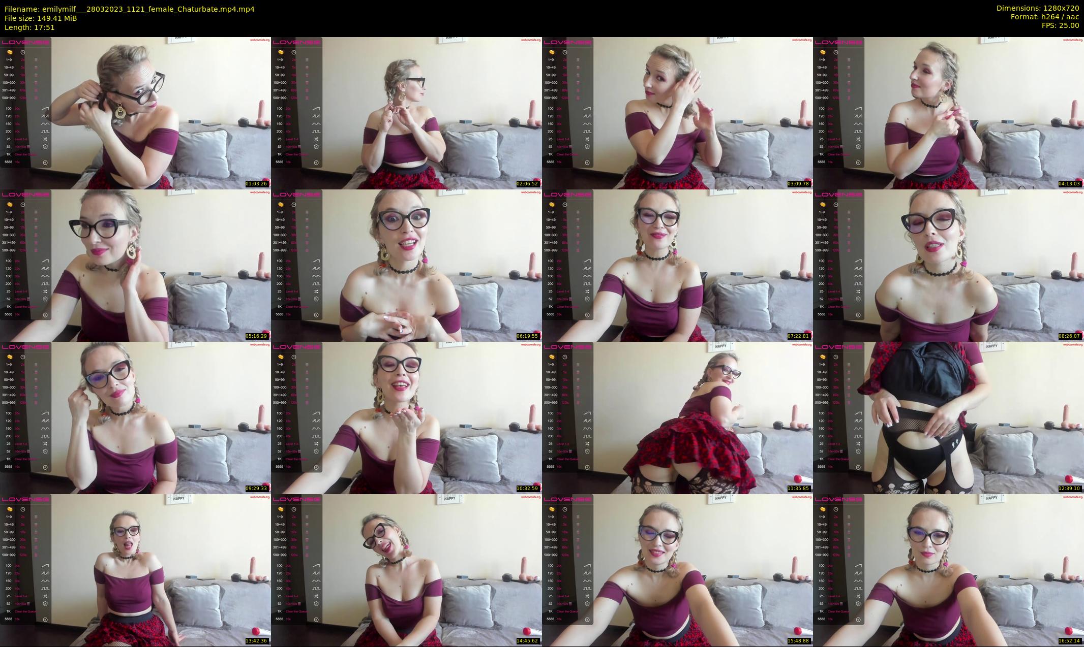 emilymilf__ — 18 minute Chaturbate female cam show recording, 720p, Mar 28, 2023