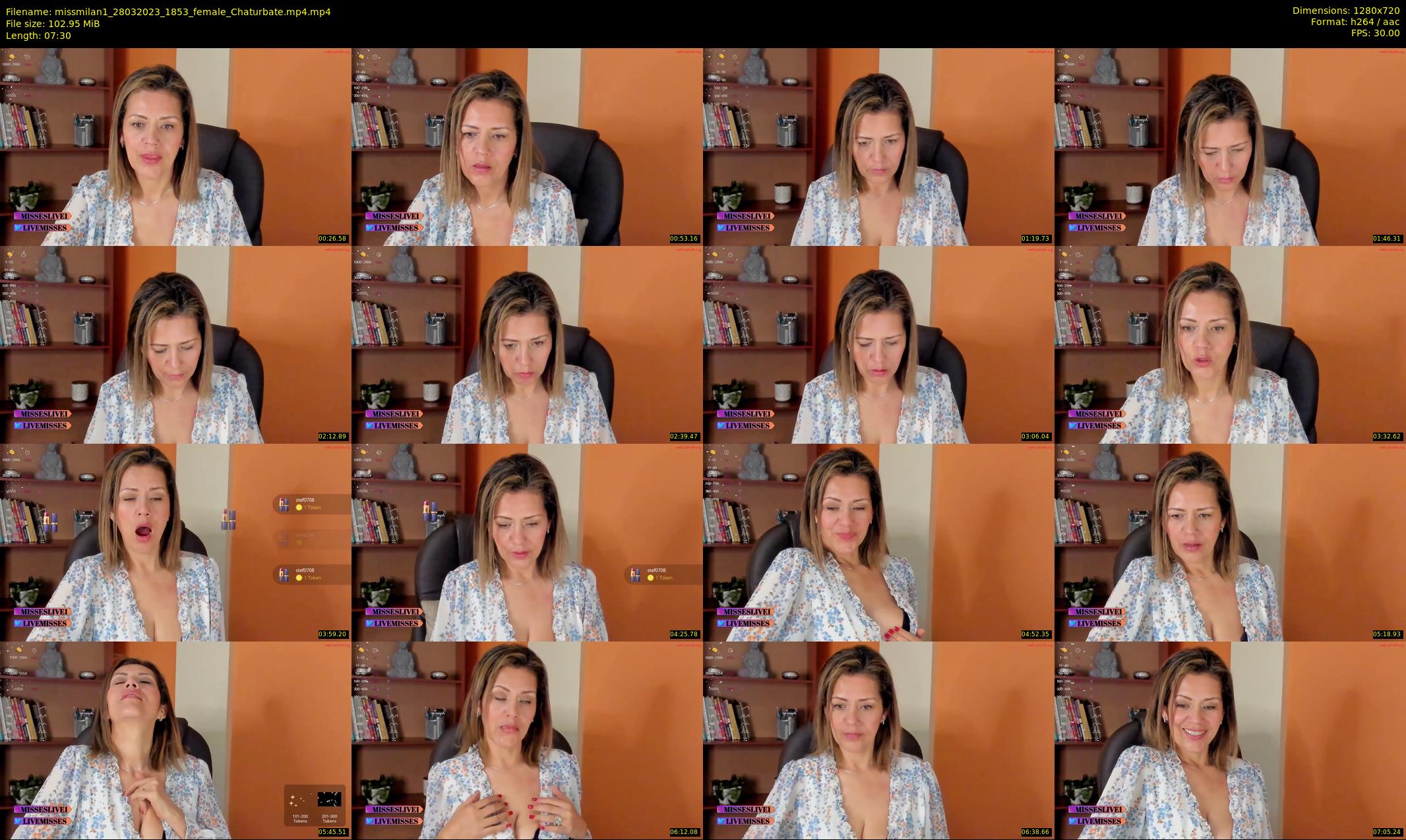 missmilan1 — 8 minute Chaturbate female cam show recording, 720p, Mar 28, 2023