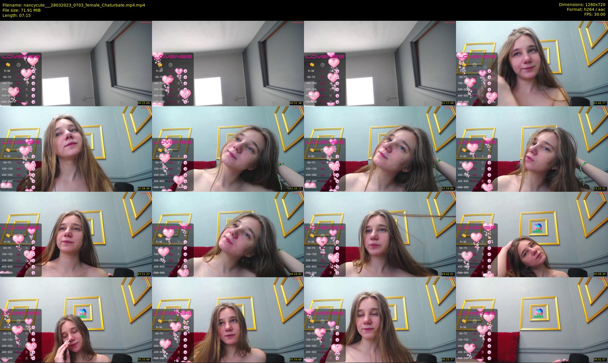 nancycute__ — 8 minute Chaturbate female cam show recording, 720p, Mar 28, 2023