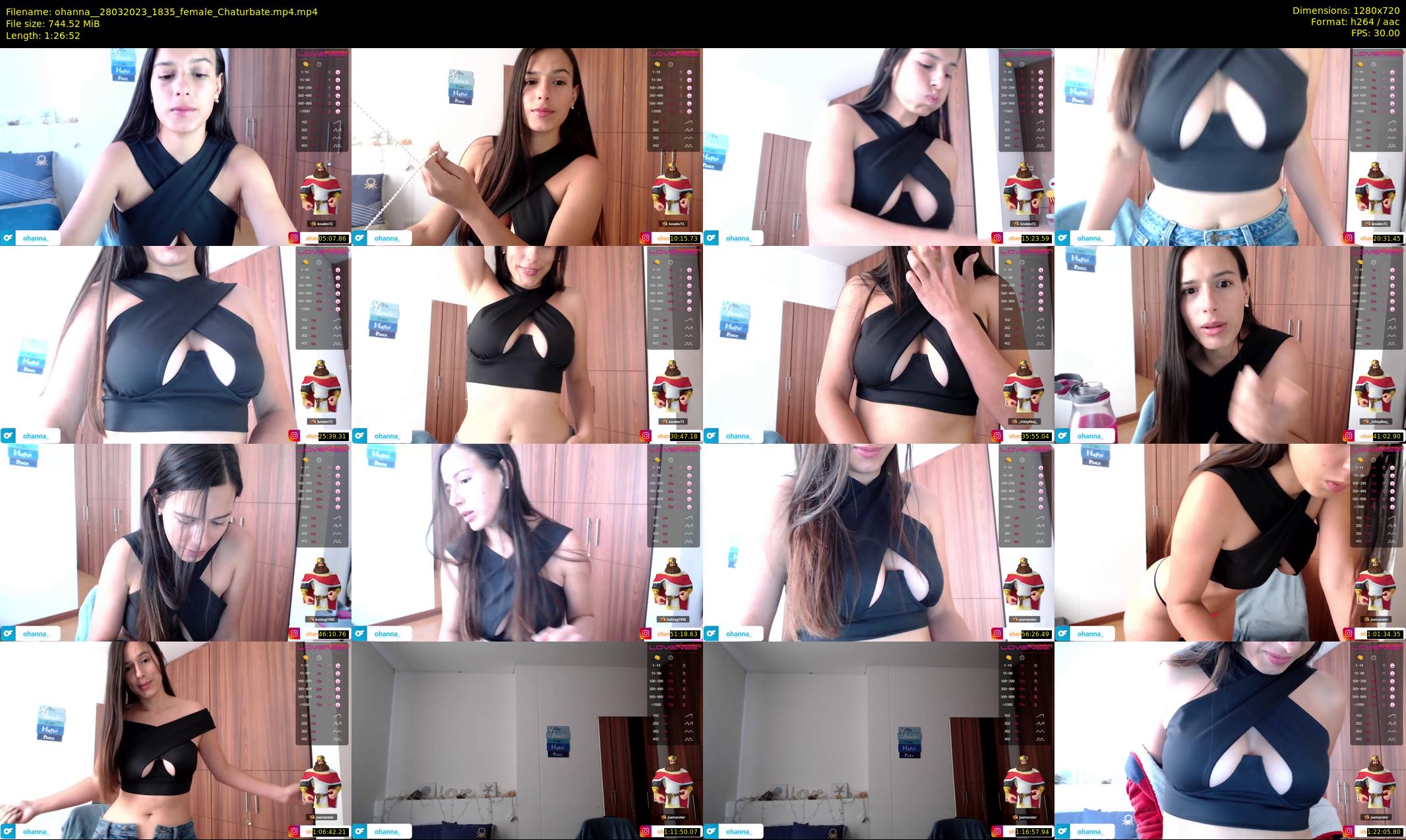 ohanna_ — 87 minute Chaturbate female cam show recording, 720p, Mar 28, 2023